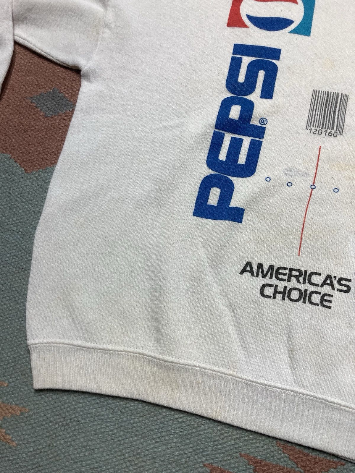 Vintage Vtg 80s sweatshirt Pepsi cola soda drink promo boxy medium Size US M / EU 48-50 / 2 - 7 Thumbnail