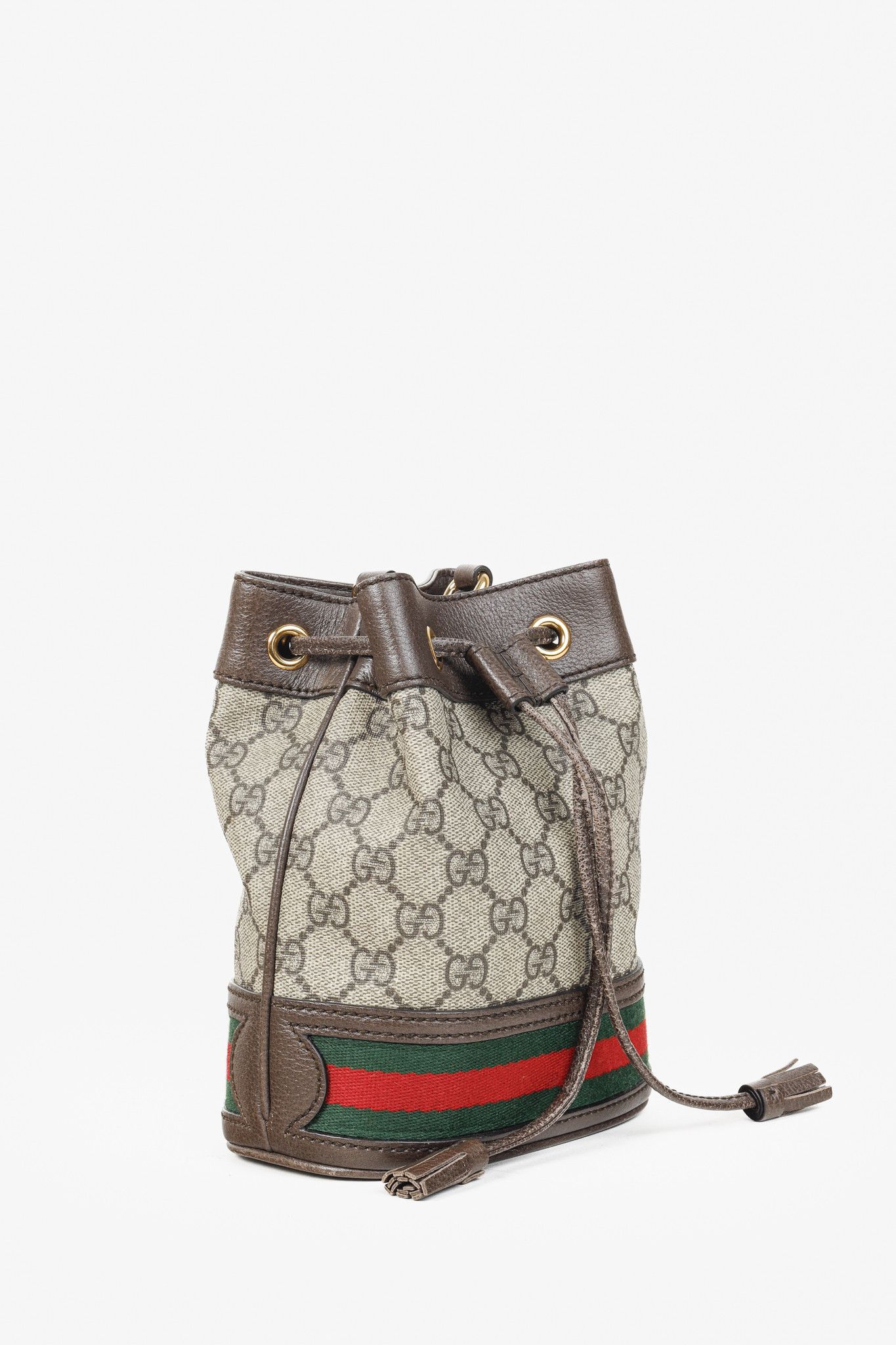 Gucci Gucci Ophidia Brown GG Supreme Mini Bucket Bag Size ONE SIZE - 2 Thumbnail