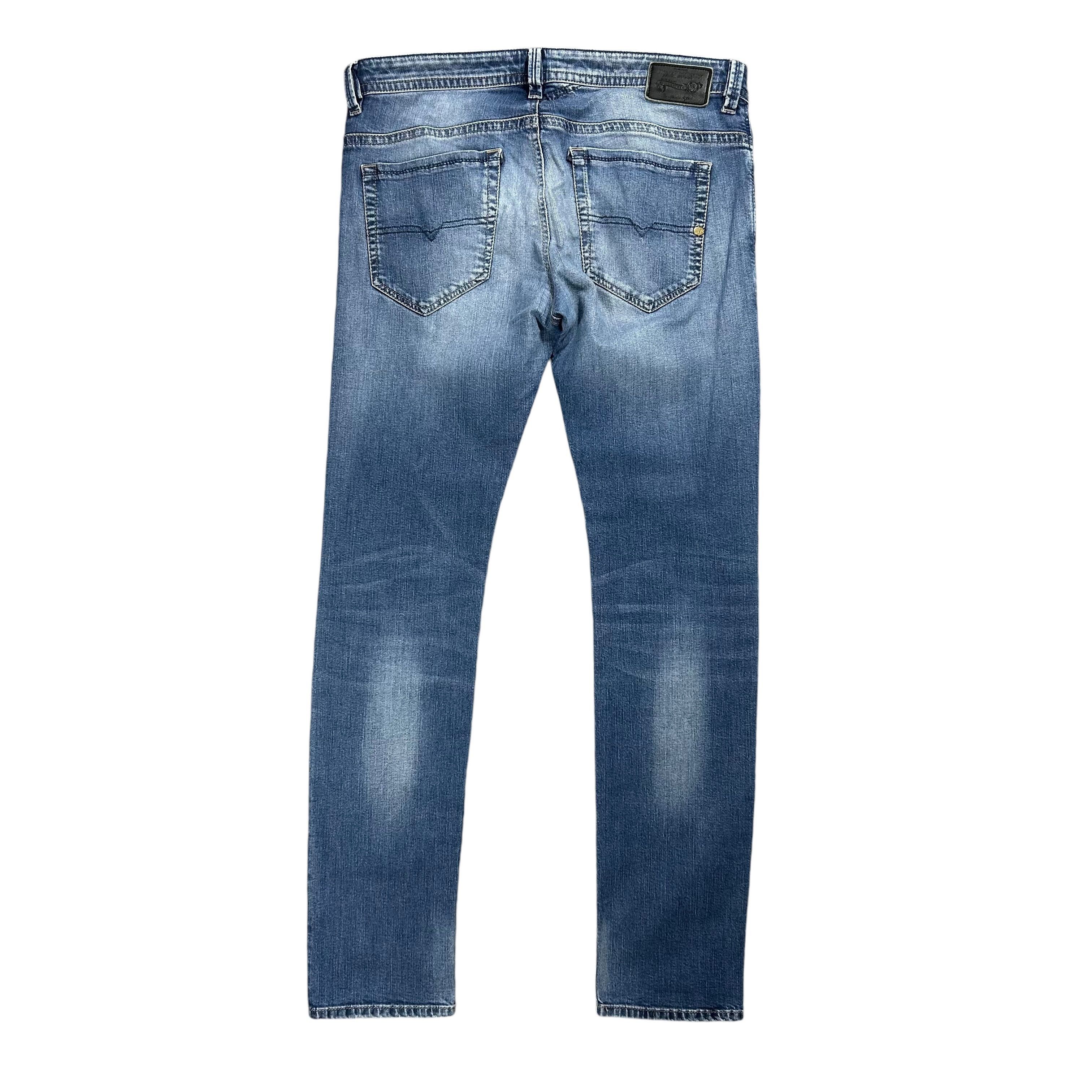 Diesel Diesel Thavar Slim Skinny Blue Ripped Denim Jeans W34L32 Size US 34 / EU 50 - 2 Thumbnail