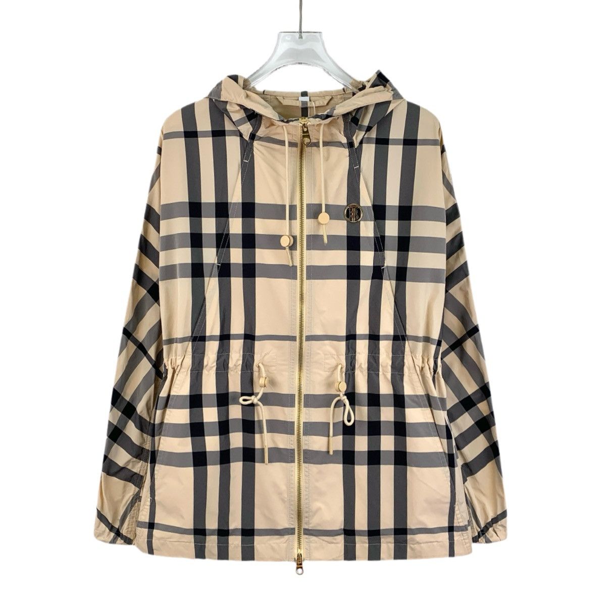 Burberry Burberry Bbr Brown Plaid Hooded Drawstring Zip Jacket Size XS / US 0-2 / IT 36-38 - 1 Thumbnail