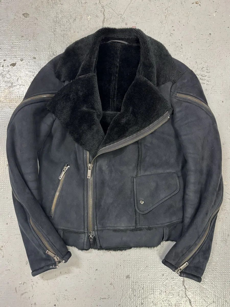 Emporio Armani FW2002 Emporio Armani Navy Arm Zips Bomber Jacket Size US S / EU 44-46 / 1 - 1 Thumbnail