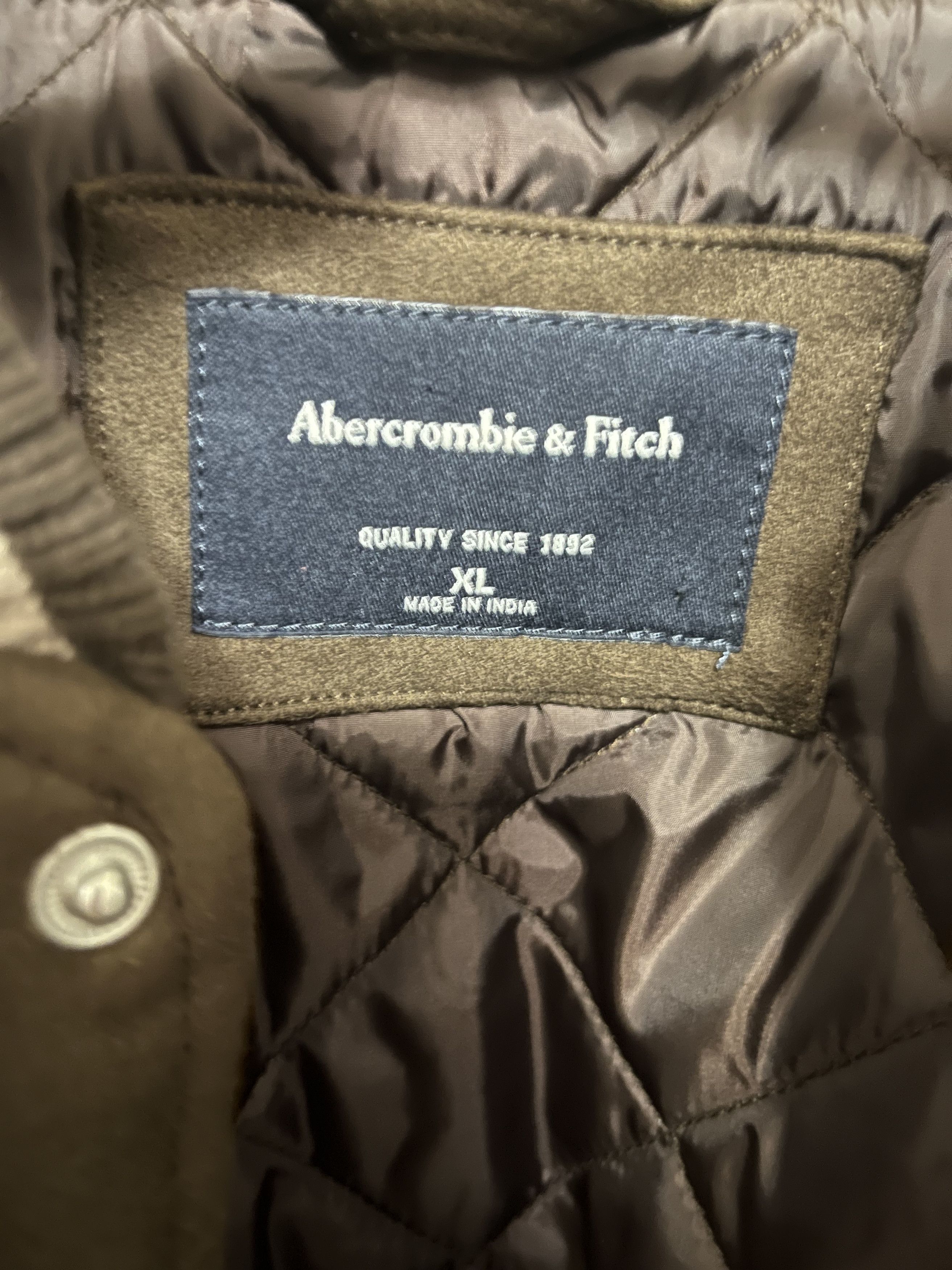 Abercrombie & Fitch Abercrombie Brown Leather Jacket Size US XL / EU 56 / 4 - 6 Thumbnail