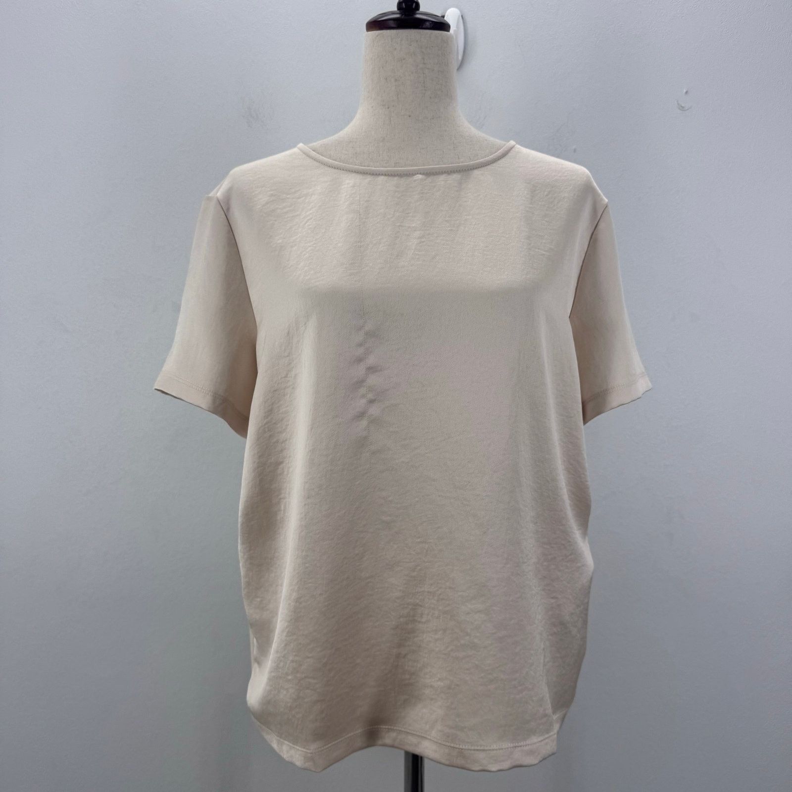Max Mara Max Mara Amburgo Ivory Soft T-Shirt sz L Minimalist Neutral Size L / US 10 / IT 46 - 1 Thumbnail