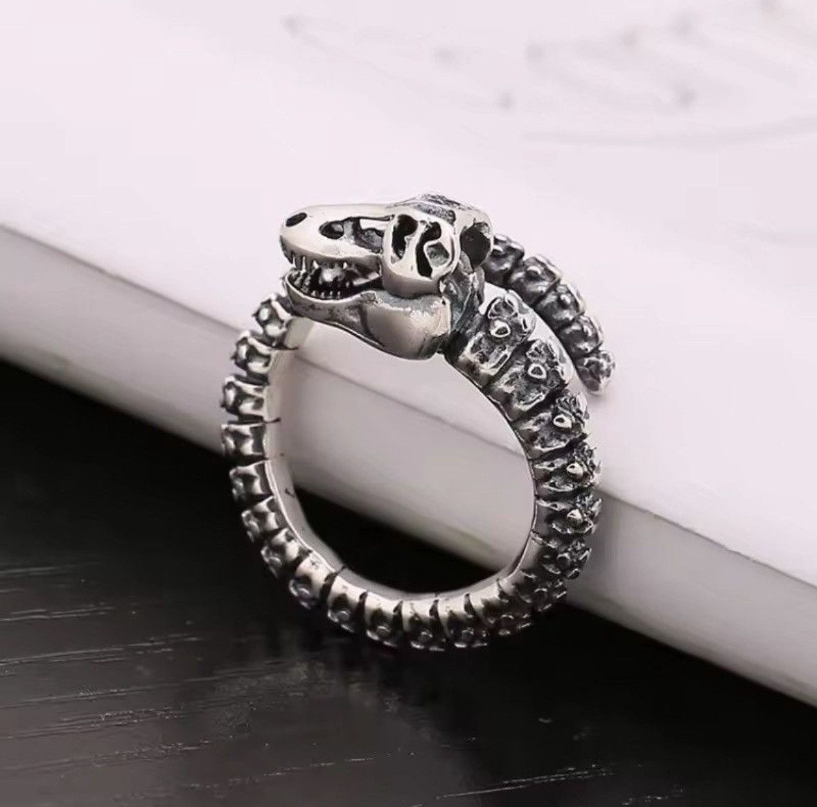 Jewelry × Vintage Dinosaur Bone Resizeable Ring Size ONE SIZE - 5 Thumbnail