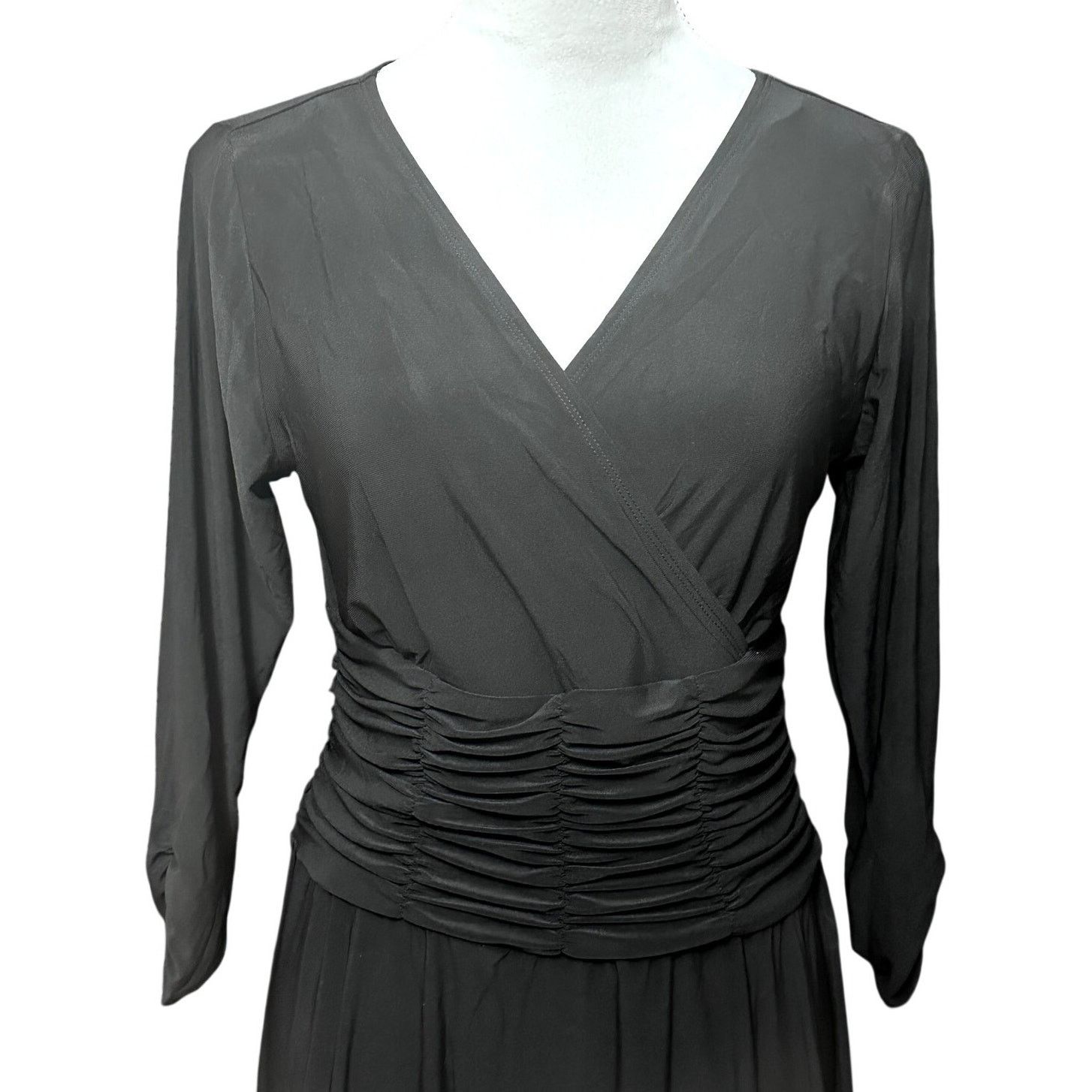 Other NY Collection Women's Ruched A Line 3/4 Sleeve Dress MP NWT Size M / US 6-8 / IT 42-44 - 3 Thumbnail