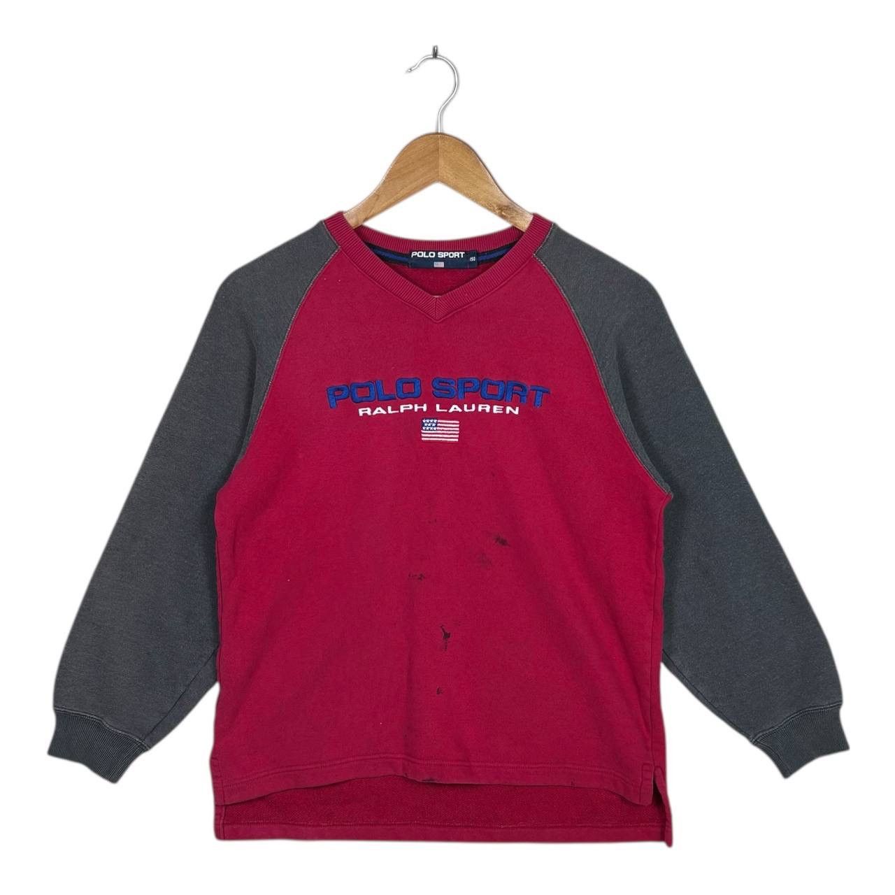 Polo Ralph Lauren Vtg 90s Polo Sport Ralph Lauren Raglan Sweatshirt Kids 150 Size US S / EU 44-46 / 1 - 1 Thumbnail