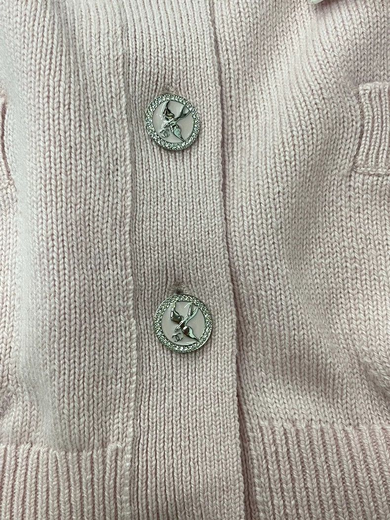 Chanel chanel 25S cherry blossom pink diamond buckle cashmere kni Size XXS / US 00 / IT 34 - 3 Thumbnail