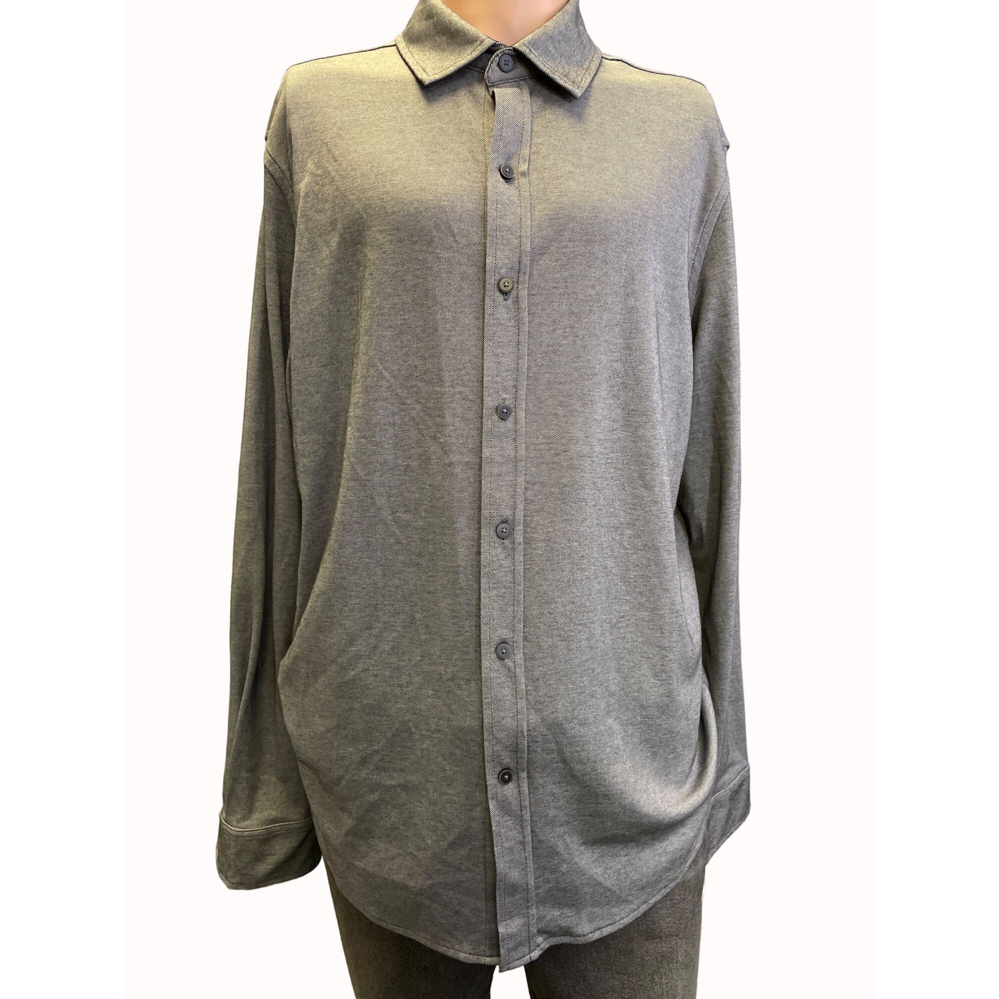 Alfani Alfani Mens Gray Long Sleeve Button up Shirt L SKU 6627 Size US L / EU 52-54 / 3 - 1 Thumbnail