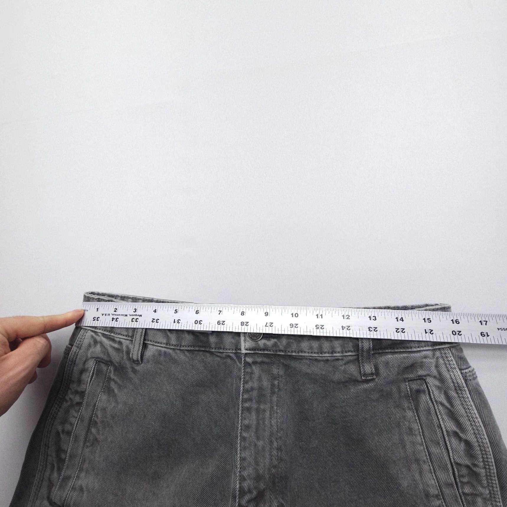 Vintage KanCan High Rise Heavyweight Cargo Jeans Womens 9 / 28 Gray Baggy Oversized Size 28" / US 6 / IT 42 - 7 Thumbnail