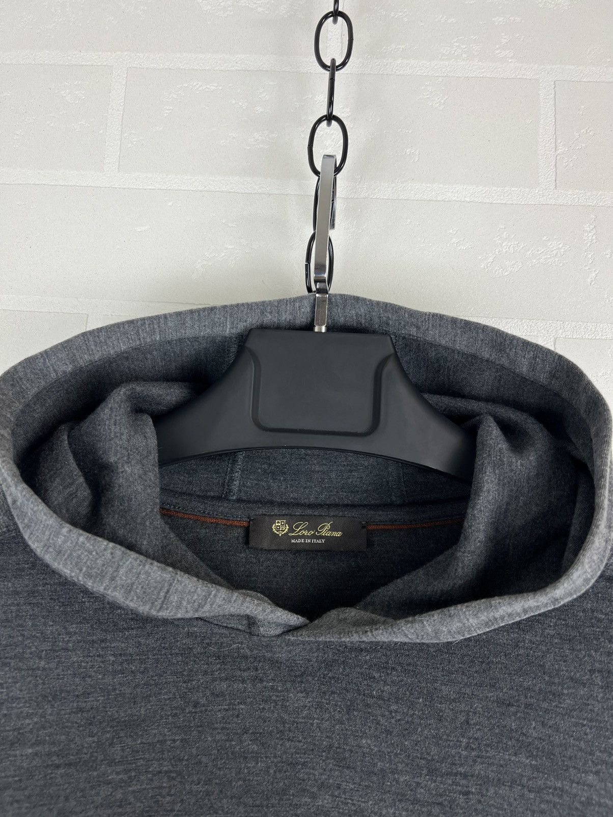 Loro Piana LORO PIANA Hoodie Sweater Virgin Wool Gray Men’s Size US L / EU 52-54 / 3 - 5 Thumbnail