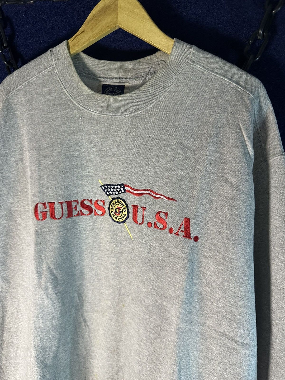 Guess Vintage 90s Guess U.S.A Embroidery Sweatshirt Size US L / EU 52-54 / 3 - 2 Thumbnail