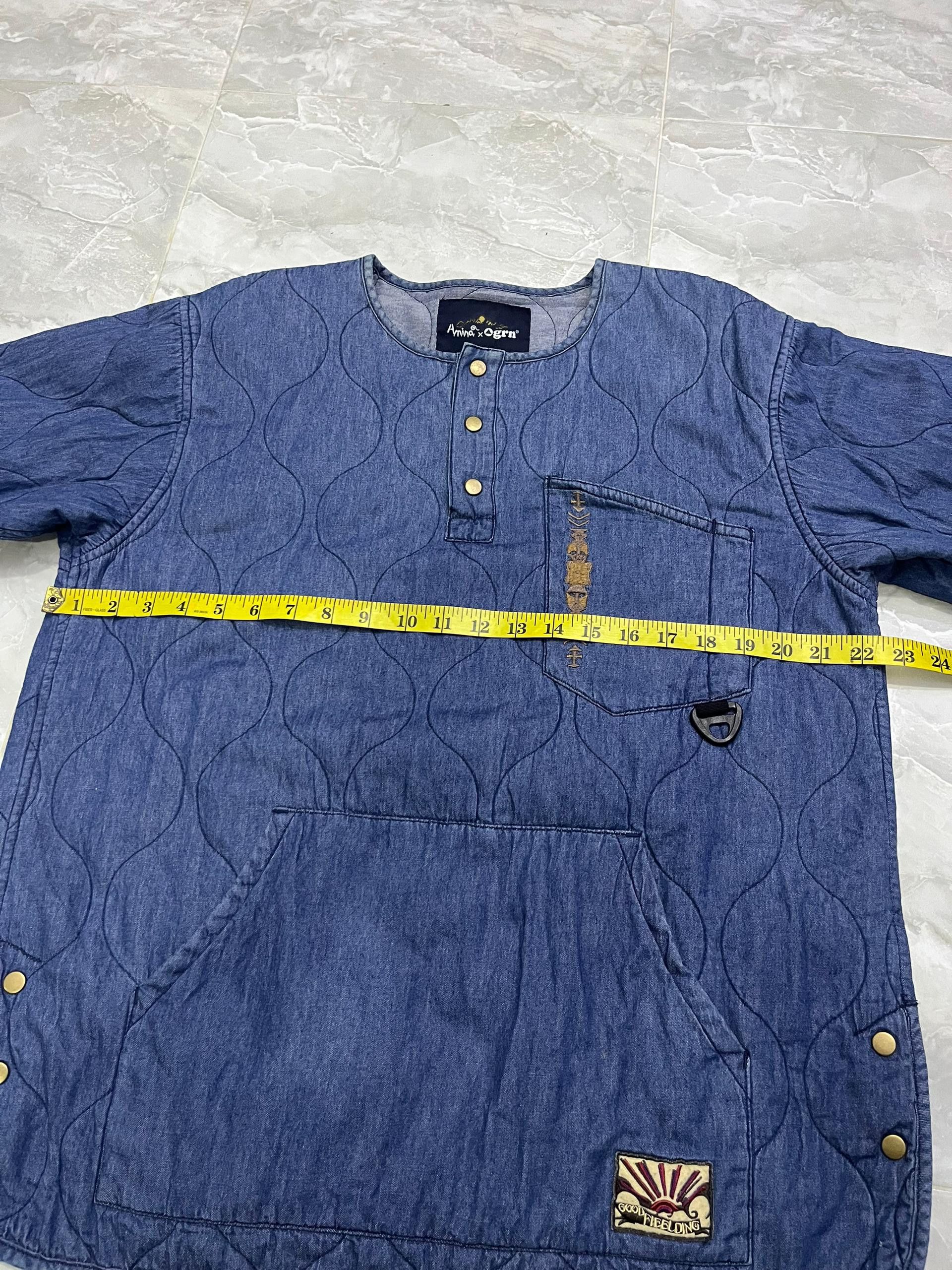 GRN Amina x grn Embroidered Indigo Quilt Jacket Size US L / EU 52-54 / 3 - 15 Thumbnail
