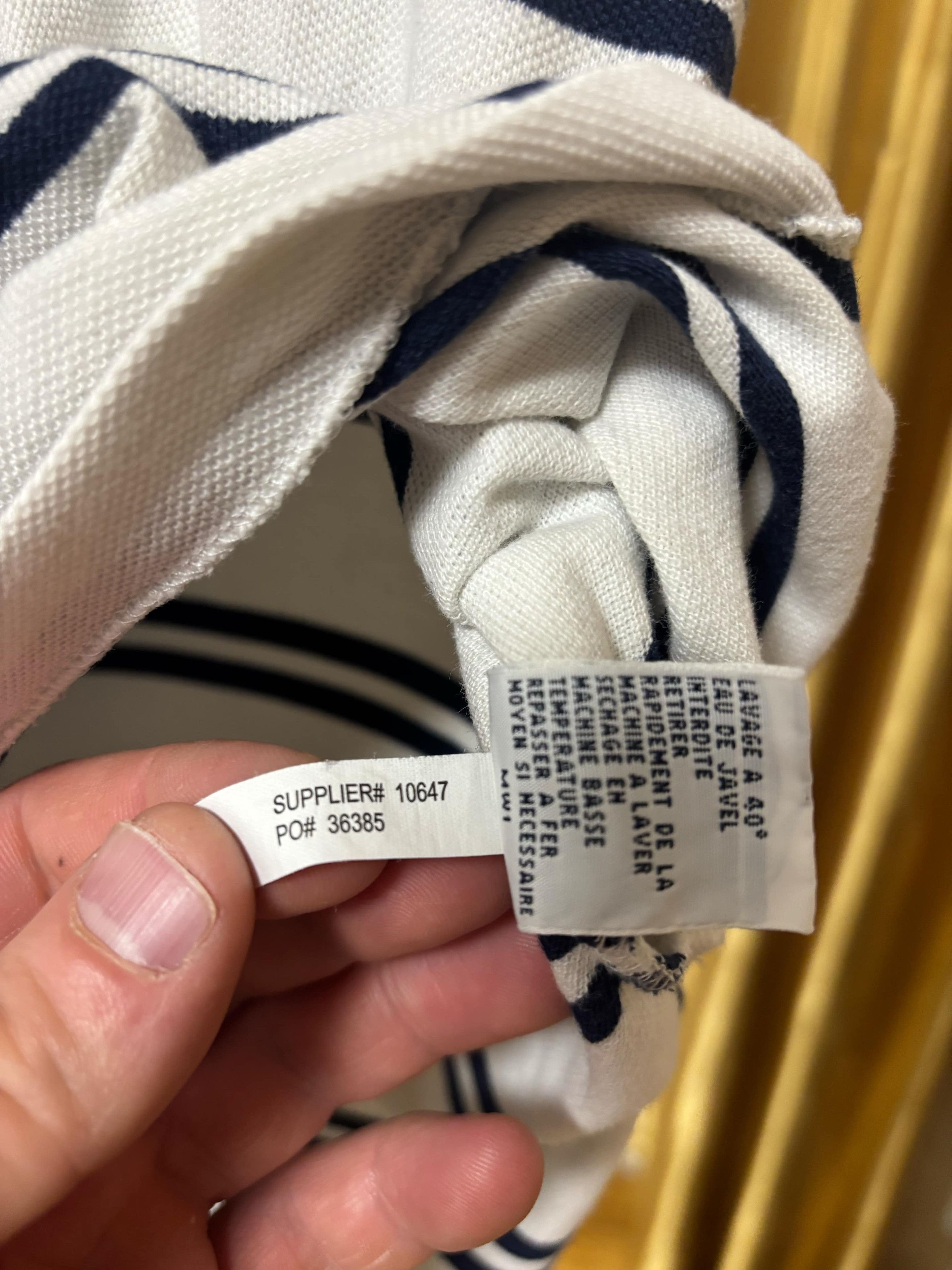 Polo Ralph Lauren Polo Ralph Lauren white with navy stripes. Size M Size US M / EU 48-50 / 2 - 9 Thumbnail