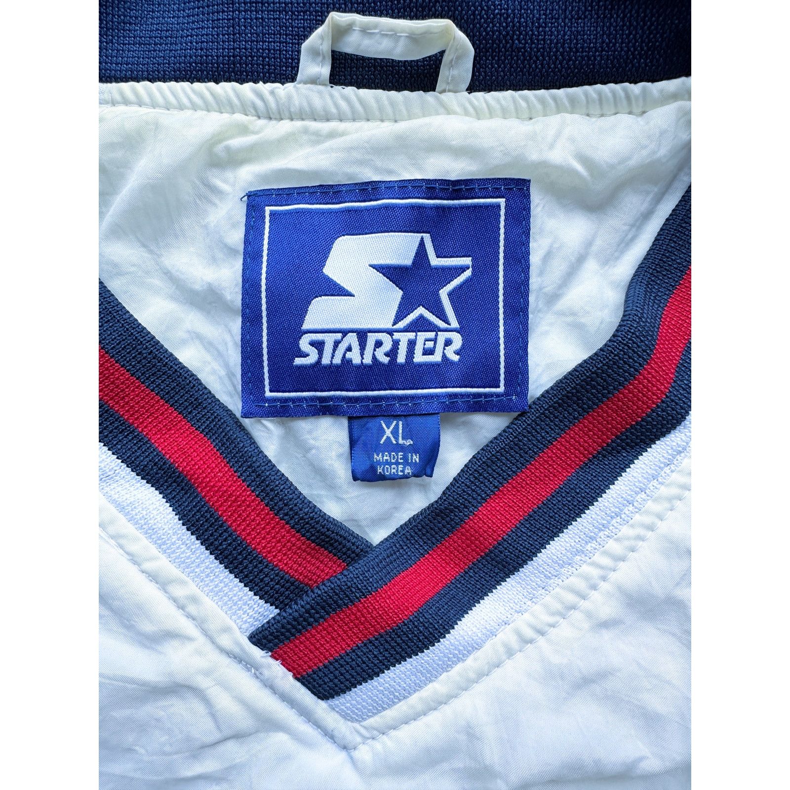 NCAA × Starter UConn Huskies 90s STARTER Pullover white vtg Connecticut Size US XL / EU 56 / 4 - 3 Thumbnail