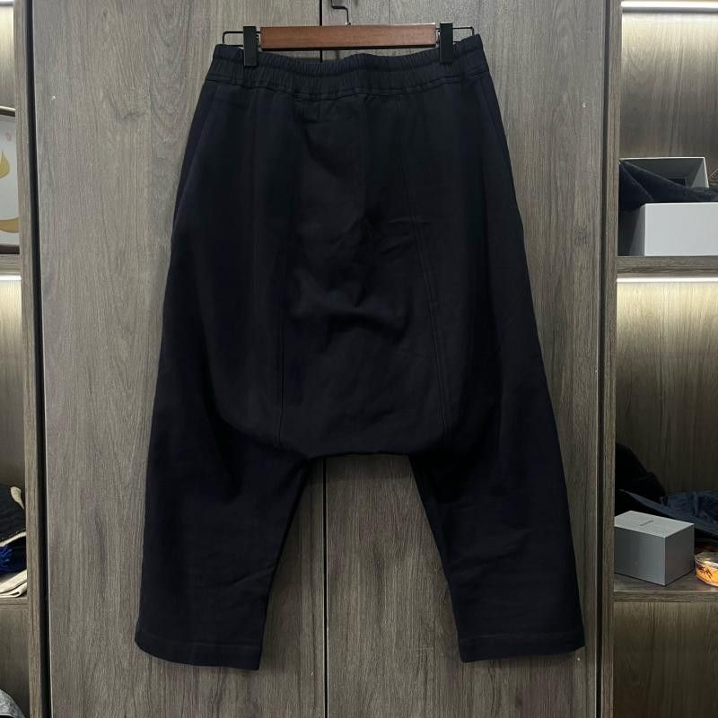 Rick Owens Rick Owens Black Wool Drawstring Pants Size US 32 / EU 48 - 3 Thumbnail