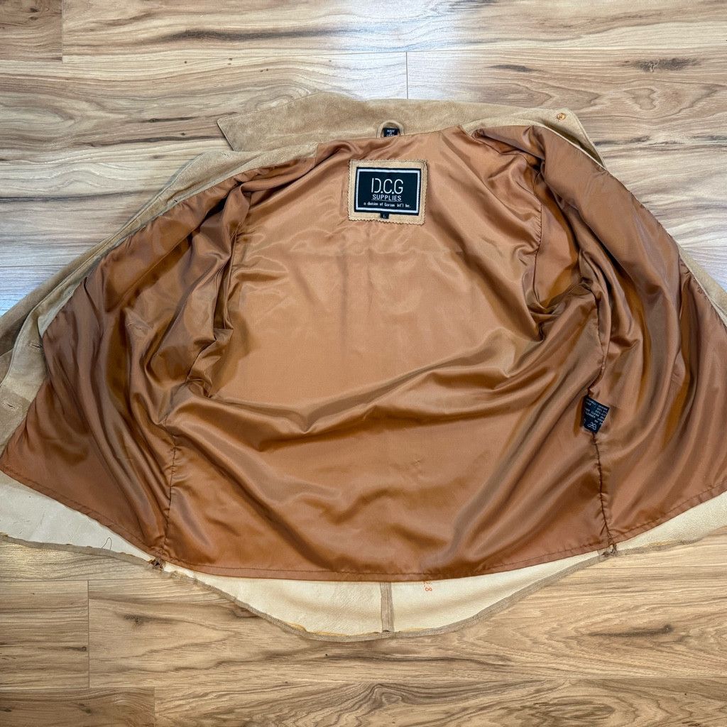 WISDOM Men’s DCG Supplies Genuine Leather Shirt Jacket Tan L Size US L / EU 52-54 / 3 - 3 Thumbnail