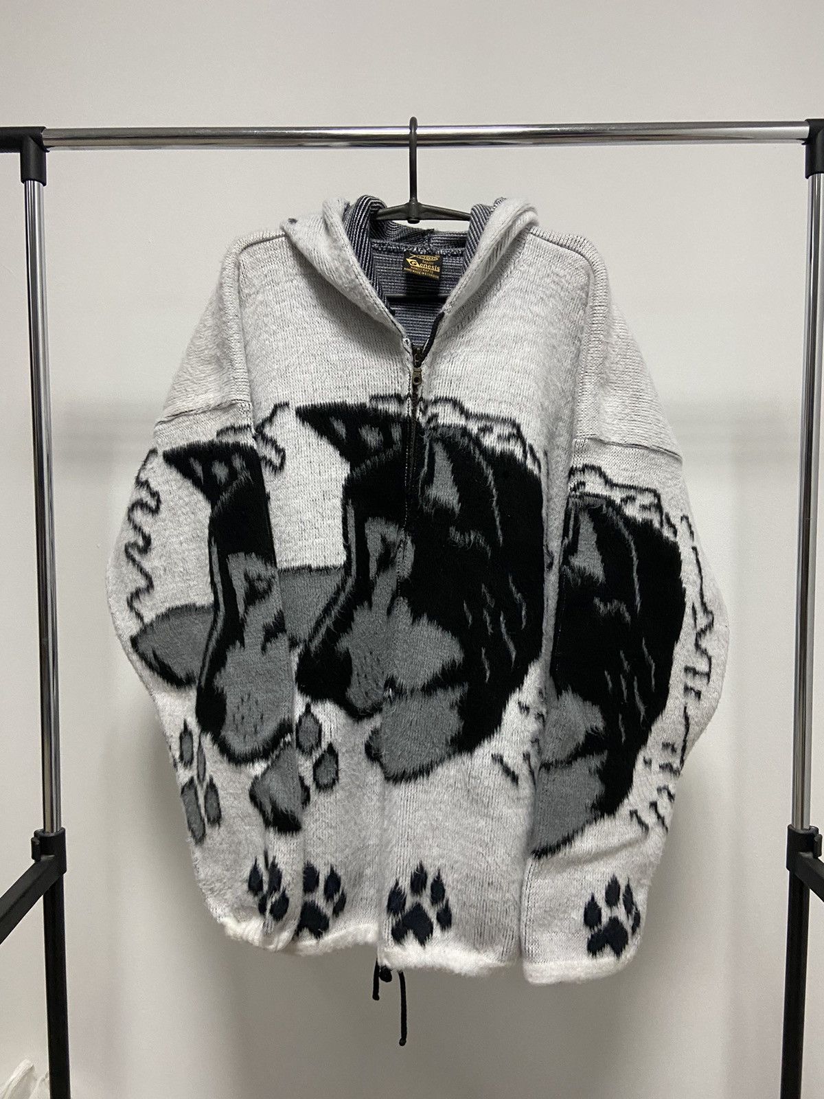 Wolves 🐺 Fleece Jacket Warm Vintage Zip Hoodie