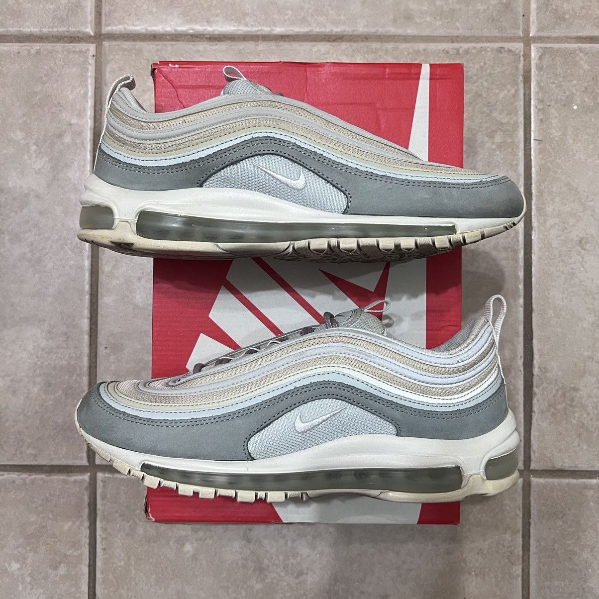 Nike Size 9.5 - Nike Air Max 97 Premium Light Pumice 312834004 AM Size US 9.5 / EU 42-43 - 2 Thumbnail