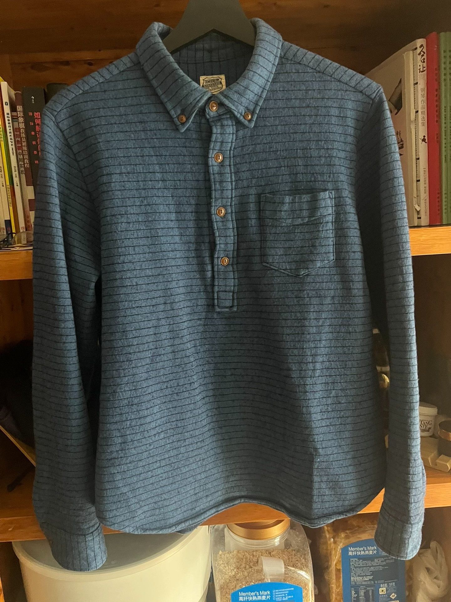 Tenderloin Vintage Indigo Dyed Wool Pullover Shirt Size US M / EU 48-50 / 2 - 2 Thumbnail