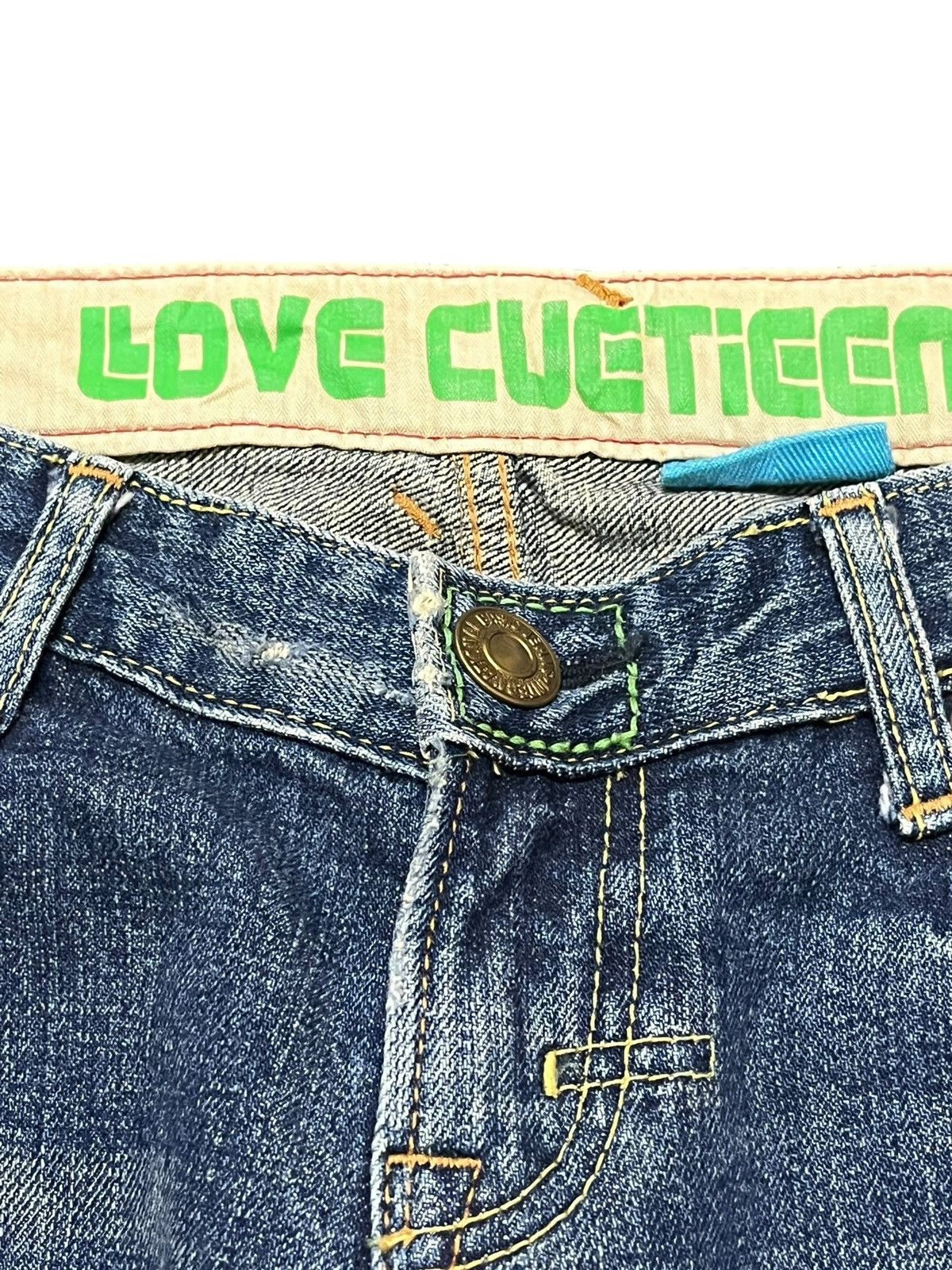 Japanese Brand Vintage Love Cuetieen Flare Grunge Distressed Denim Size US 30 / EU 46 - 5 Thumbnail