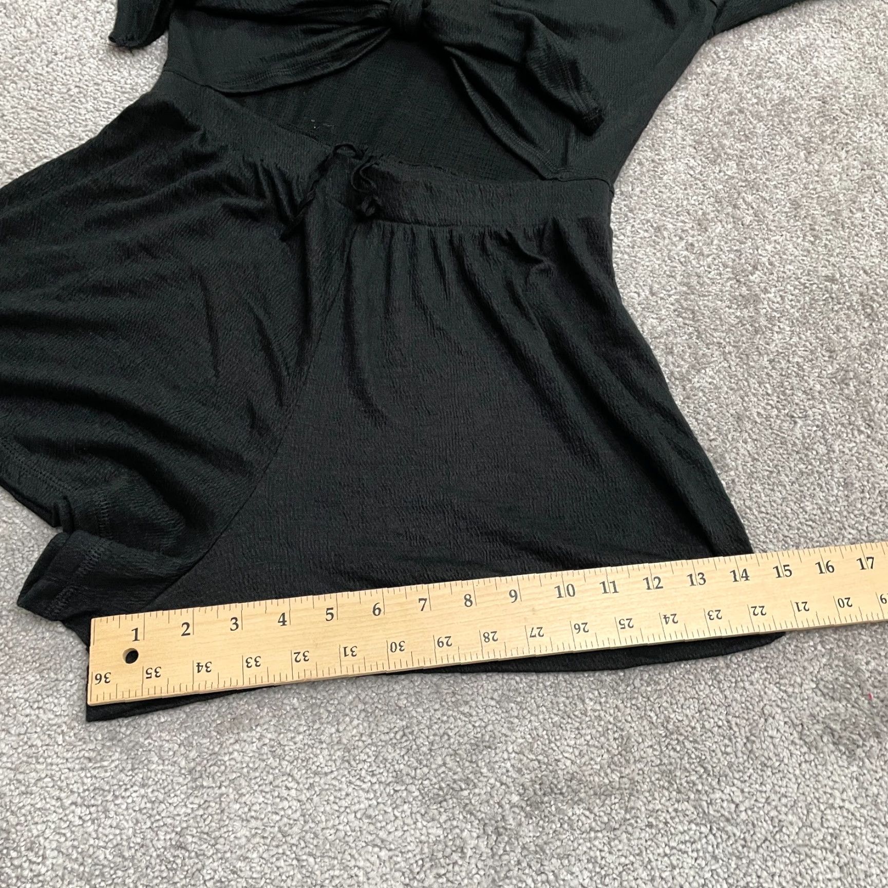 Urban Outfitters Out From Under Urban Outfitters Romper Womens Small Black Tie Front Bell Sleeve Size 28" / US 6 / IT 42 - 6 Thumbnail