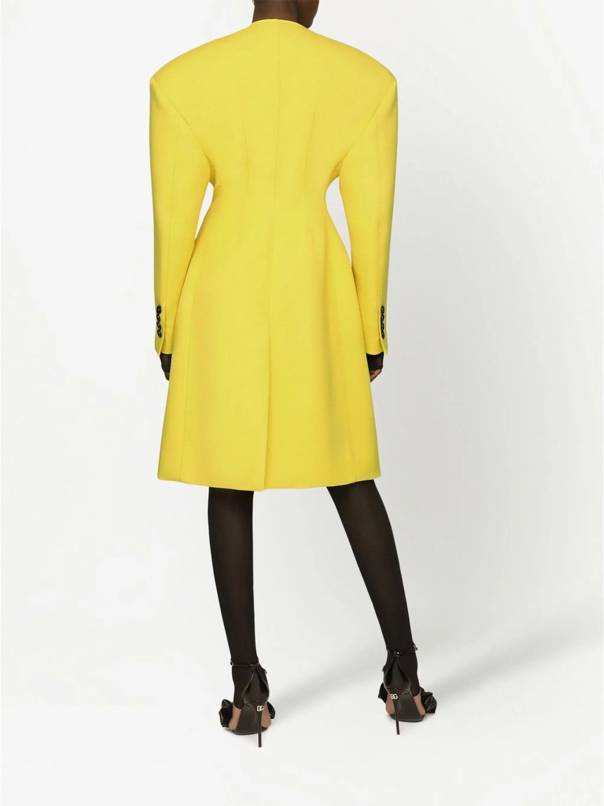 Dolce & Gabbana o1y0825 Coat in Yellow Size M / US 6-8 / IT 42-44 - 4 Thumbnail