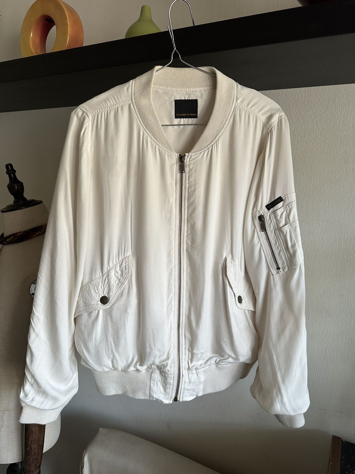 Hysteric Glamour 1990s Hysteric Glamour Silk Blend MA-1 Bomber Jacket Size US S / EU 44-46 / 1 - 2 Thumbnail