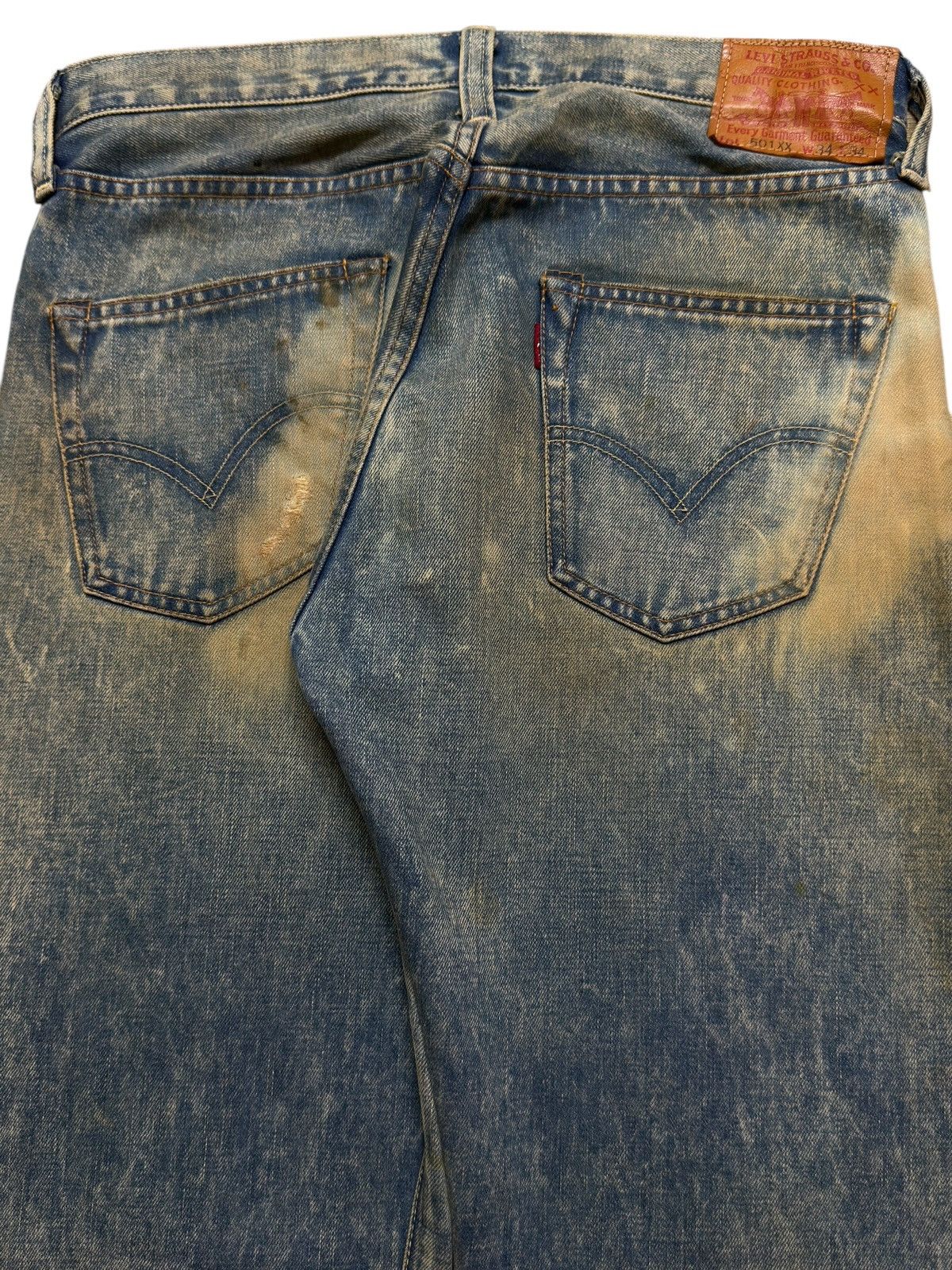 Levi's Vintage 90s Levis 501xx Selvedge Big E Acid Wash Straight Size US 33 - 6 Thumbnail