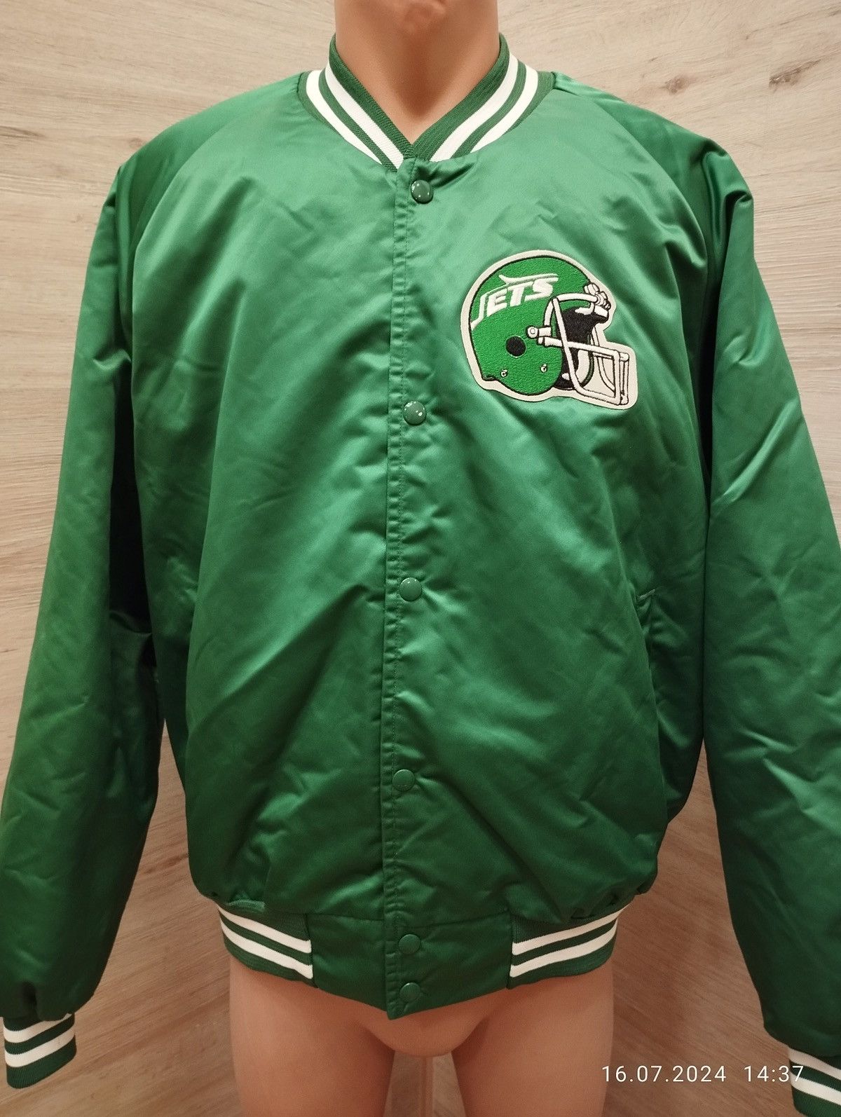Chalk Line × Vintage Vintage New York Jets Chalk Line Jacket Satin Snap Button Size US XXL / EU 58 / 5 - 7 Thumbnail