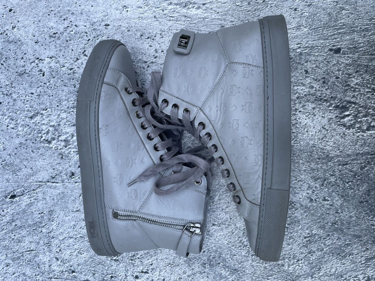 MCM MCM hi top grey sneaker Size US 7 / EU 40 - 13 Thumbnail