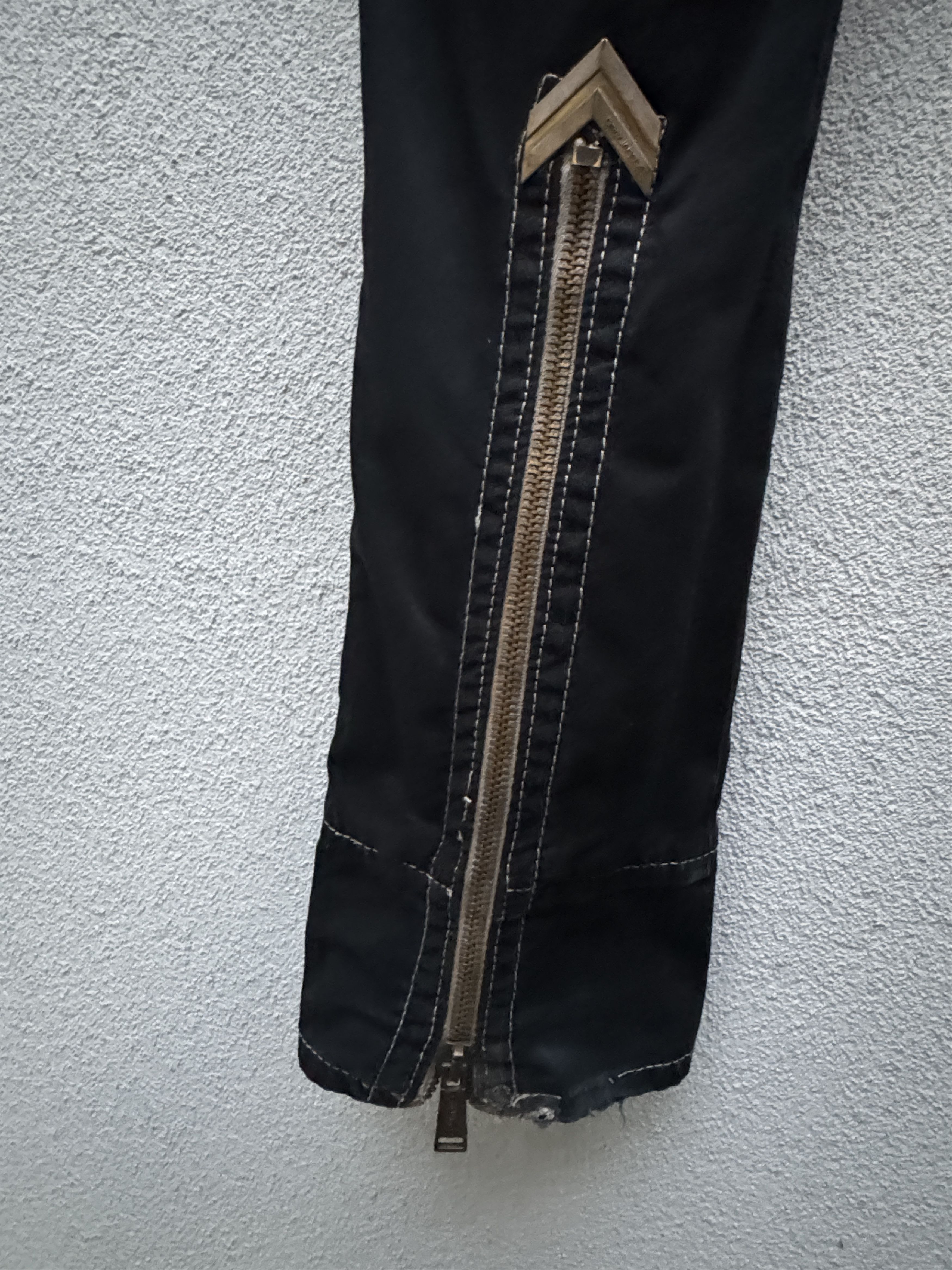 Dsquared2 DSQUARED2 Vintage Catwalk Black Trousers with White Stitches Size US 28 / EU 44 - 7 Thumbnail
