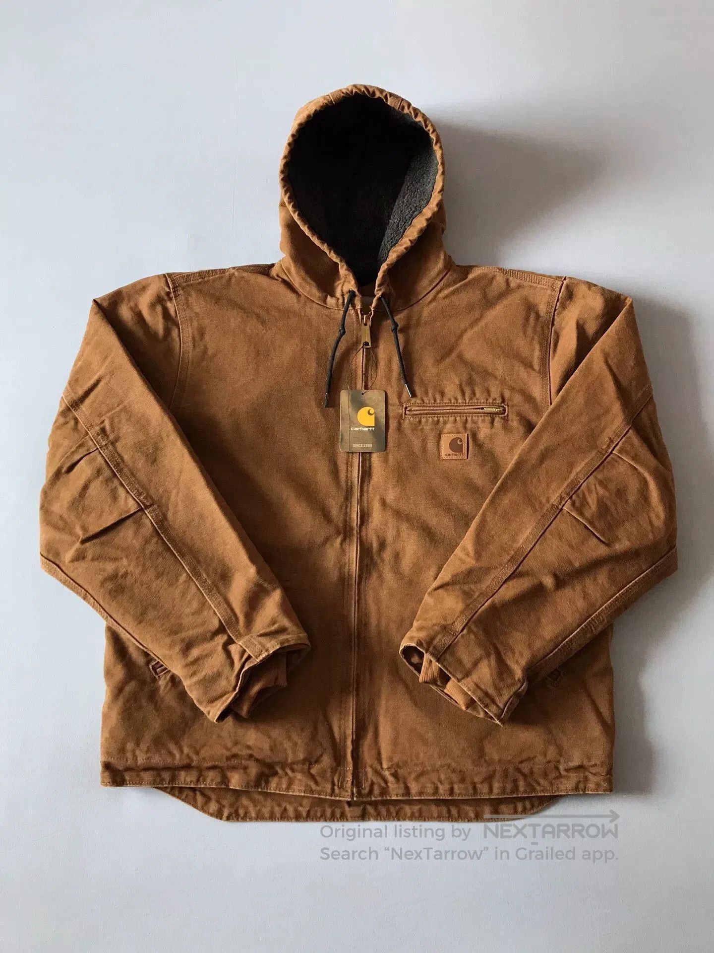 Carhartt Carhartt J141 Brown Hooded Work Jacket. Size US L / EU 52-54 / 3 - 1 Thumbnail