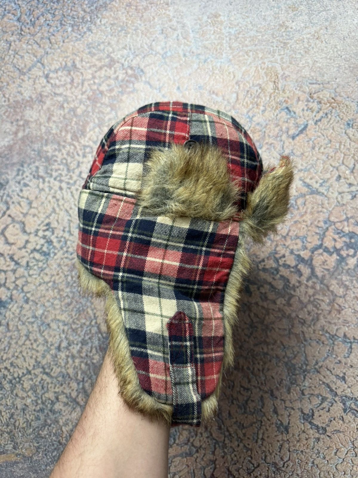 Japanese Brand Vintage Y2K fuzzy fur ushanka hat punk Japanese mohair Size ONE SIZE - 4 Thumbnail