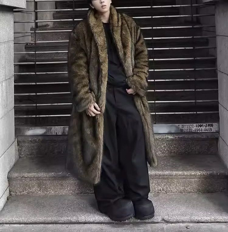 Other Streetwear Faux Fur Long Designer Coat Jacket Size US L / EU 52-54 / 3 - 3 Thumbnail