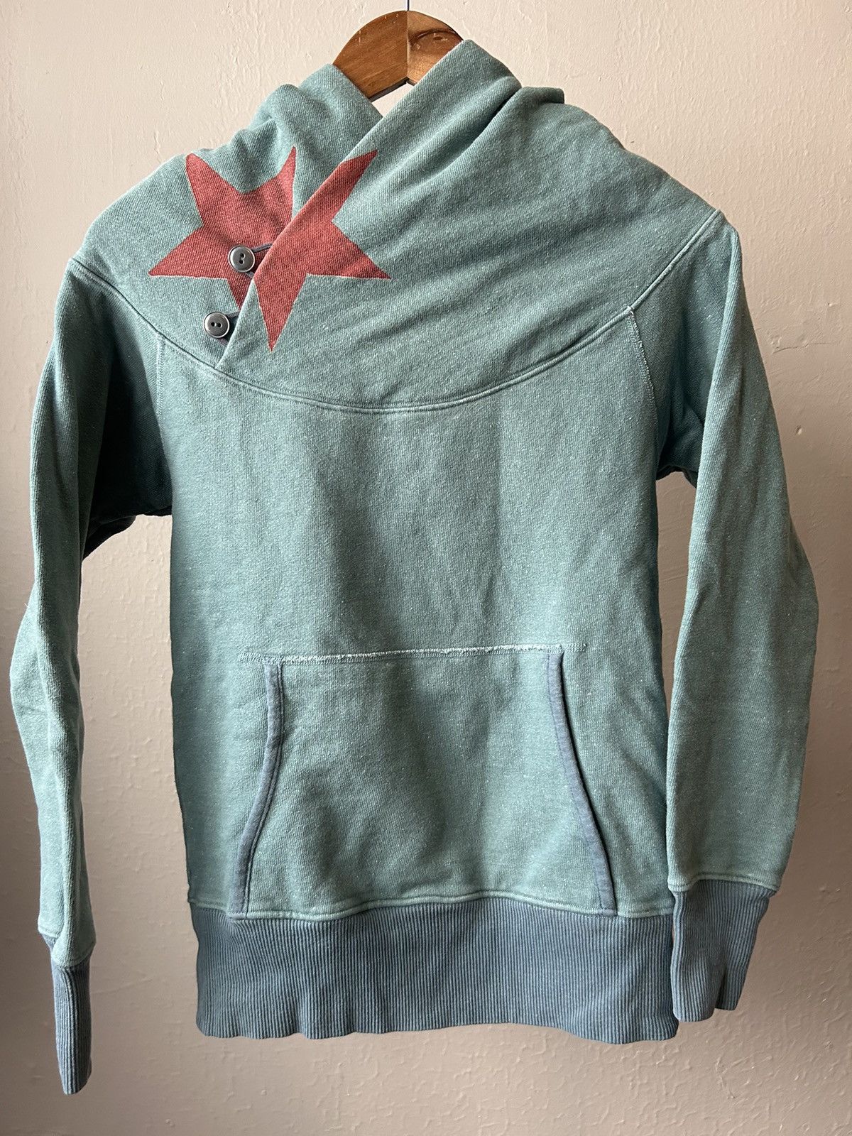 image of Kapital Shawl Button Star Hoodie, Men's (Size XS)