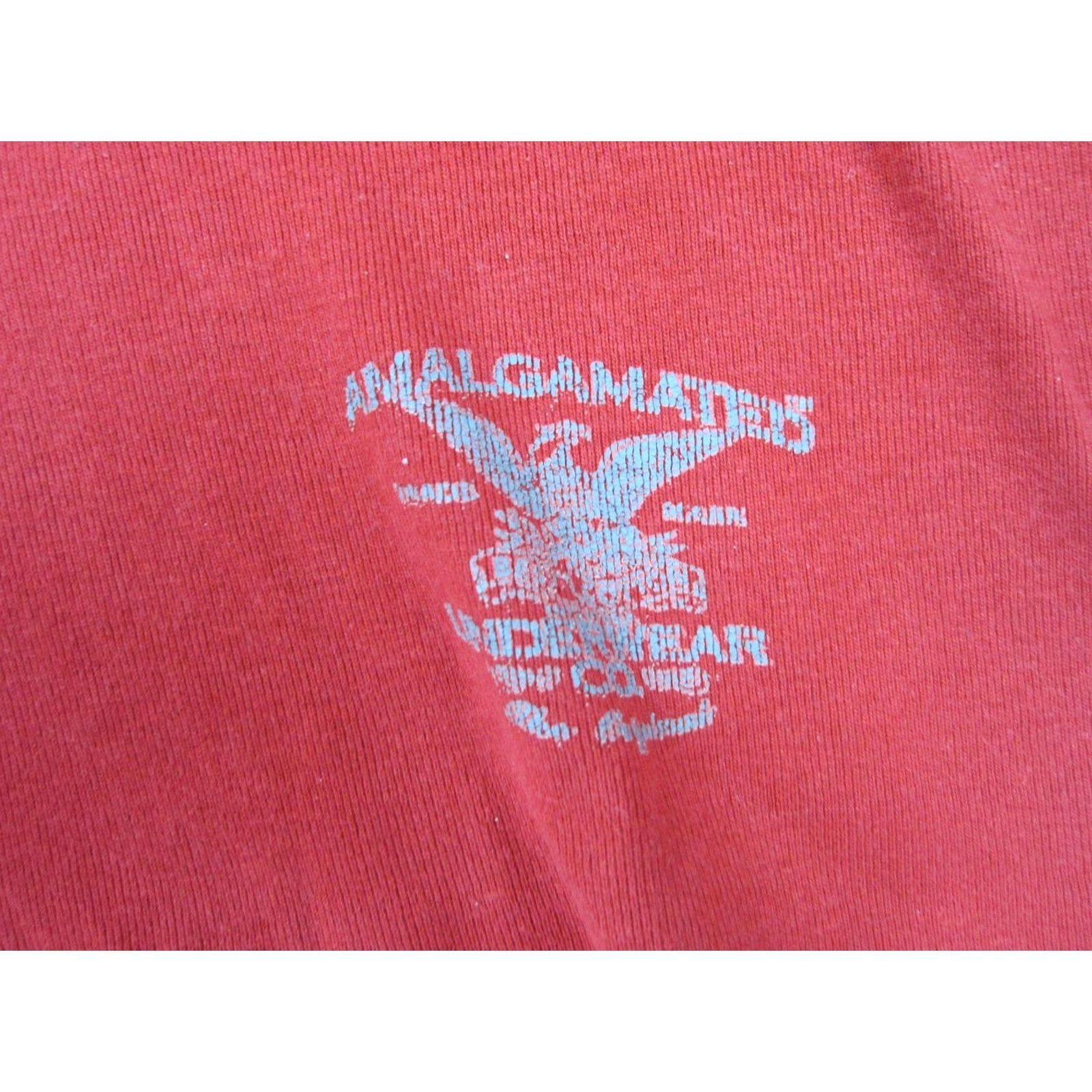 Vintage Amalgamated Shirt Mens Large Red Henley Cotton Long Sleeve Made in USA Classic 90s Vintage Regular Size US L / EU 52-54 / 3 - 5 Thumbnail