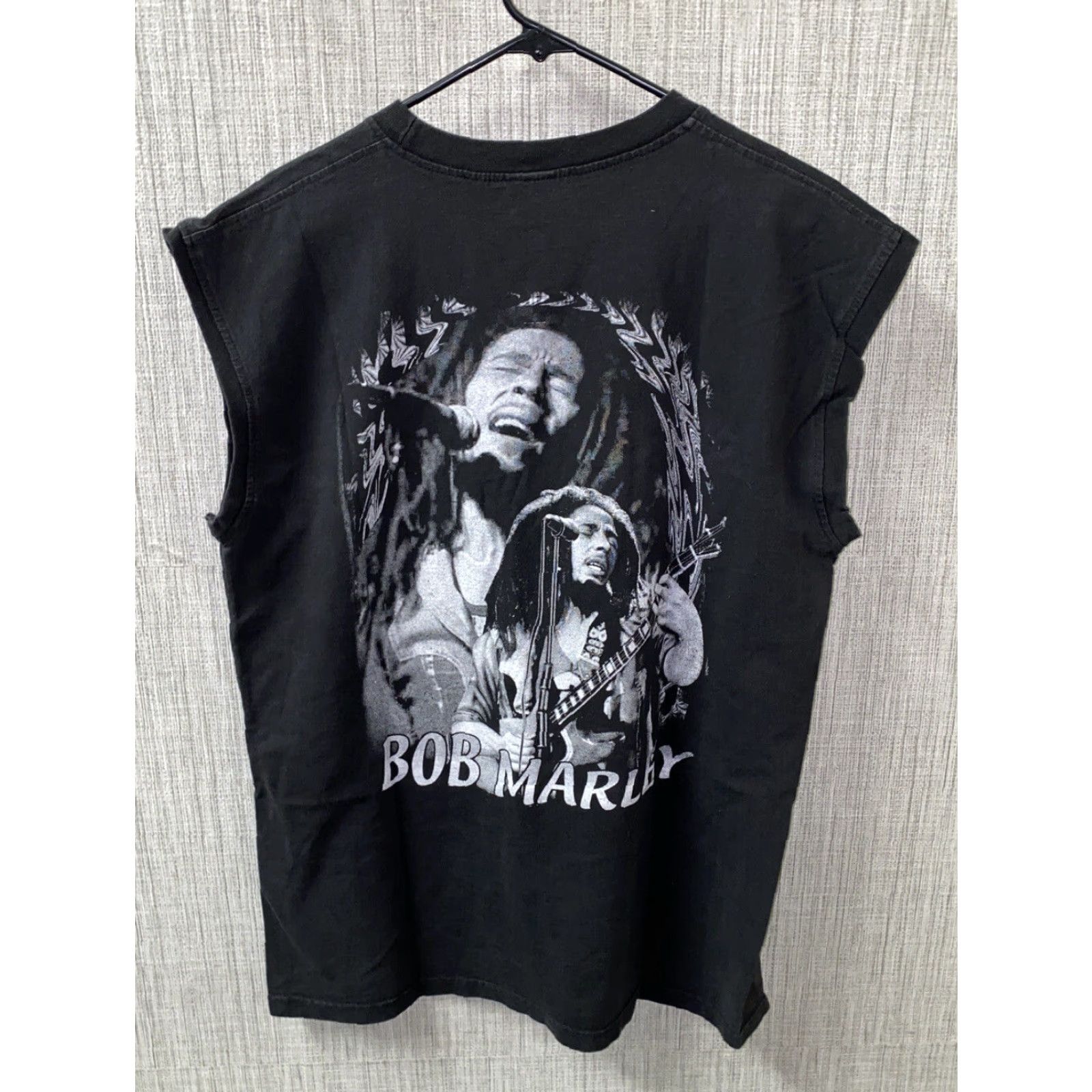 Vintage Island Expressions Bob Marley Sleeveless T-Shirt Mens Black XL Size Size US XL / EU 56 / 4 - 3 Thumbnail
