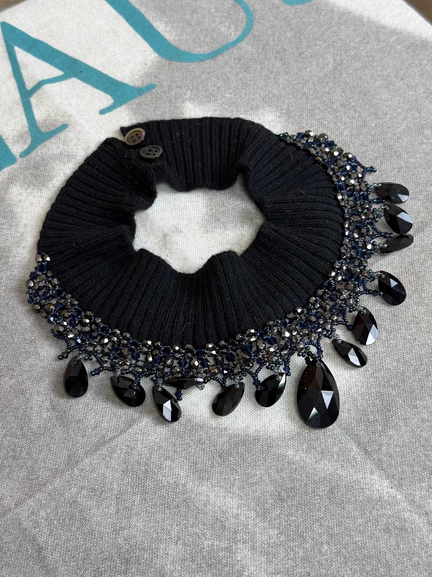 Undercover UNDERCOVER Beaded Knit Collar K20 Size ONE SIZE - 2 Thumbnail