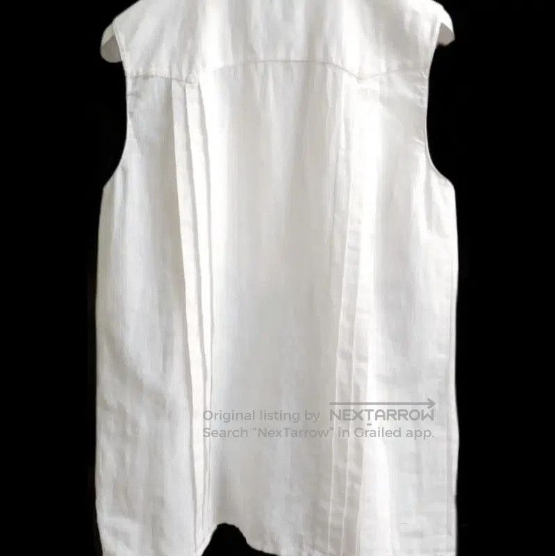 Chanel Chanel White Cotton Bow Short Sleeve Shirt . Size L / US 10 / IT 46 - 4 Thumbnail