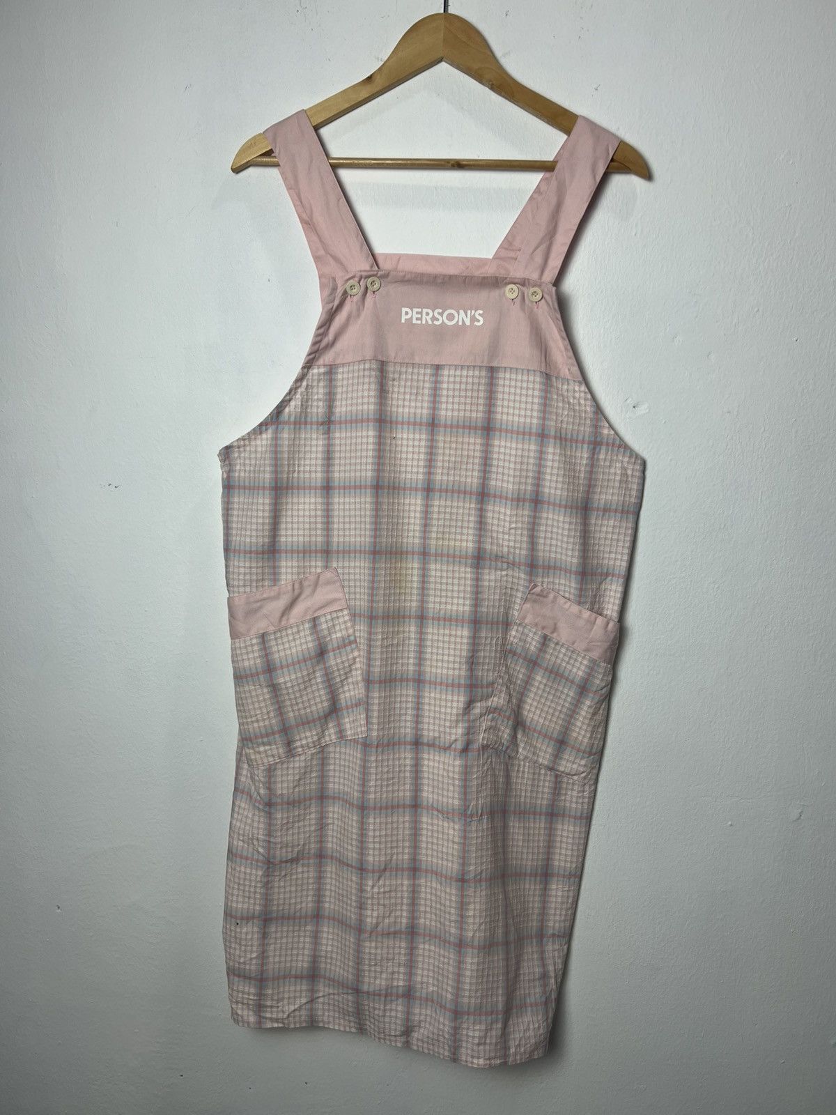 Japanese Brand Person's Pink Plaid Apron Size ONE SIZE - 1 Thumbnail