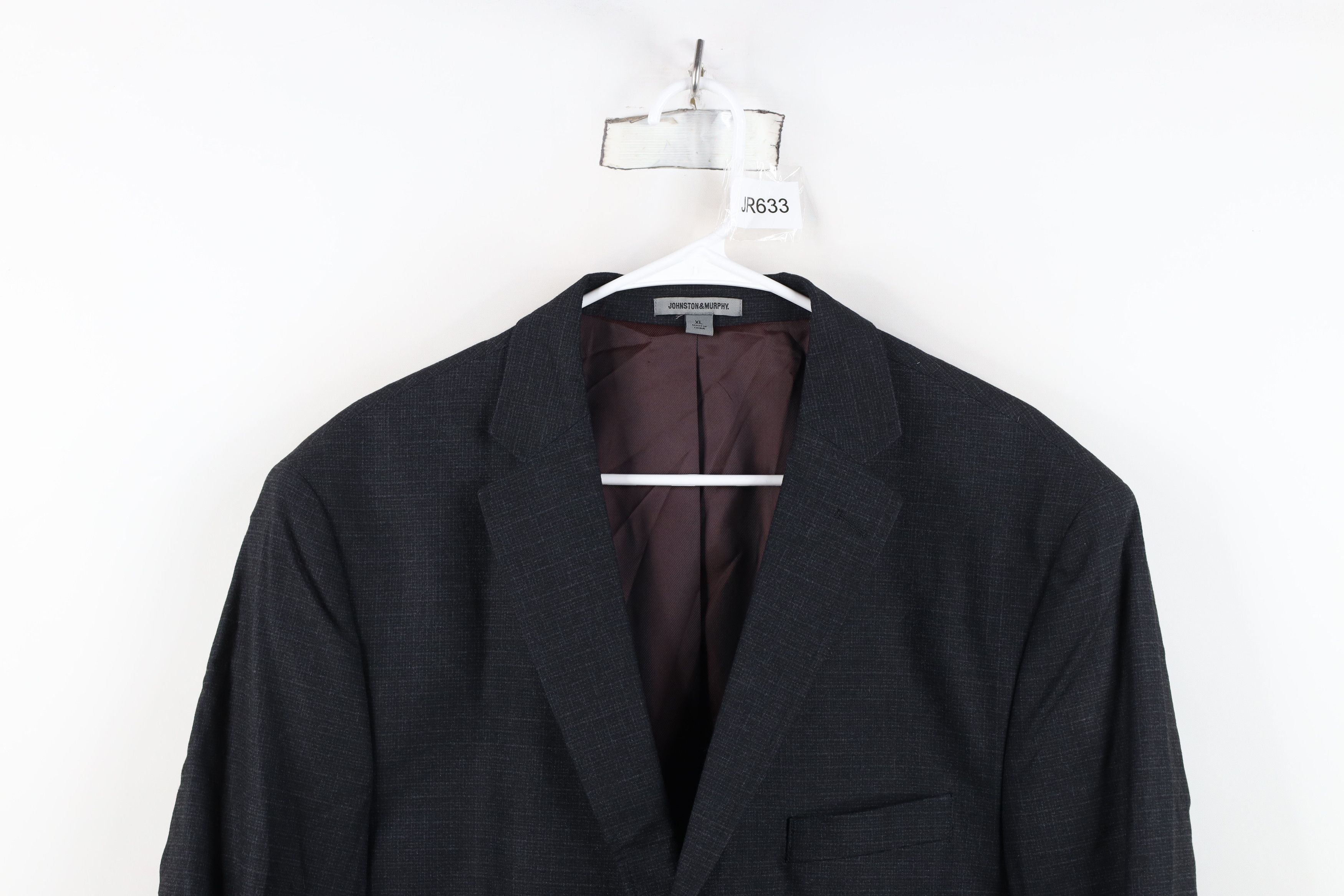 Johnston & Murphy Johnston & Murphy Checkered Suit Coat Blazer Jacket Gray Size US XL / EU 56 / 4 - 2 Thumbnail