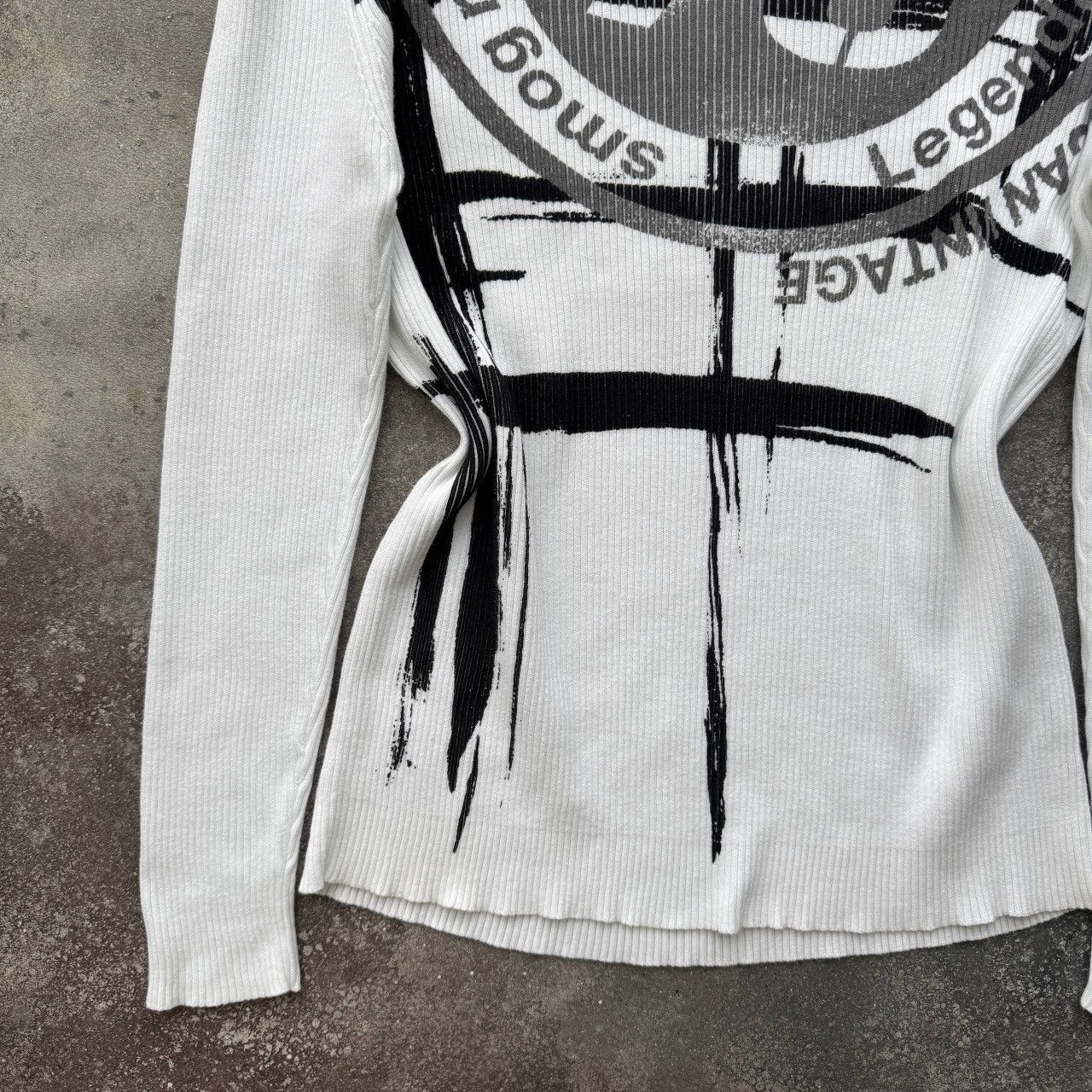 Hysteric Glamour Diesel Style Y2K Vintage Punk Opium Ribbed Knit Sweater Size US L / EU 52-54 / 3 - 6 Thumbnail