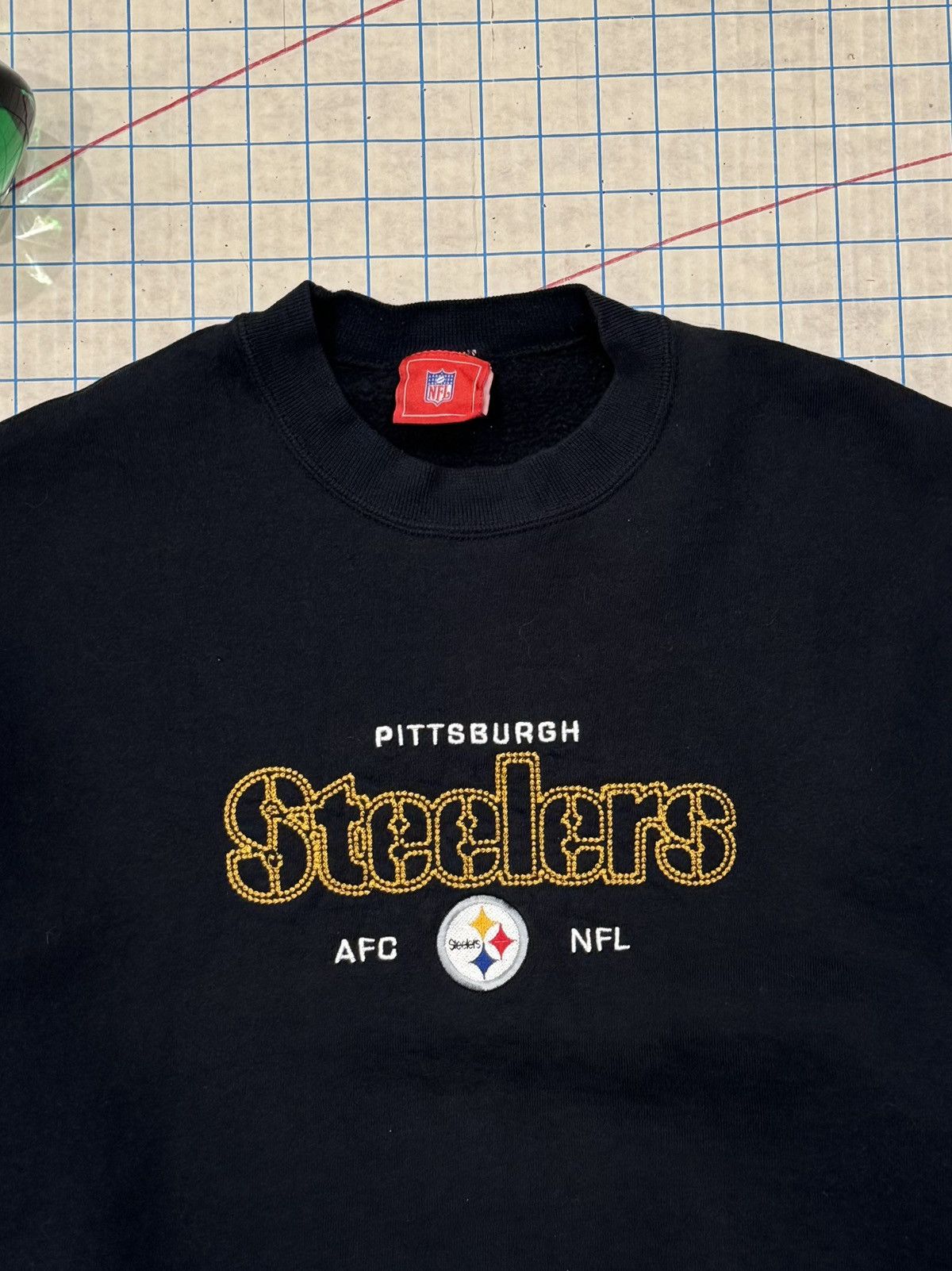 NFL Vintage NFL Pittsburg Steelers Embroidered Crewneck Black Size US M / EU 48-50 / 2 - 7 Thumbnail