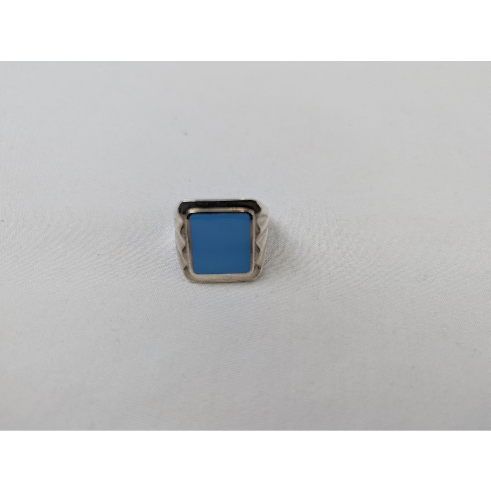 Bottega Veneta o1rshd1 Size: 21 / Sterling Silver / Enamel Anello Ring Blue Size ONE SIZE - 3 Thumbnail