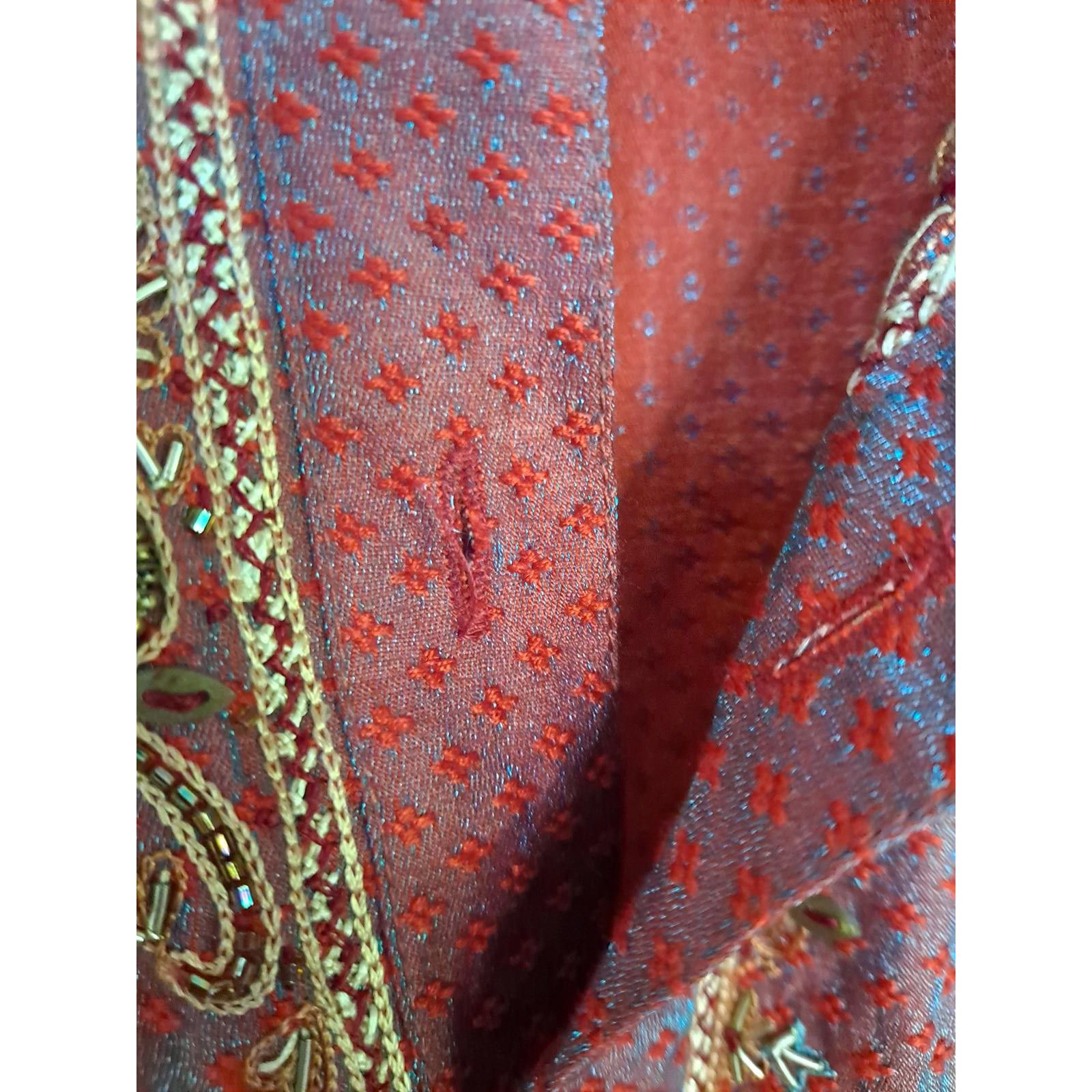 Other Rajgharana Maroon, Gold and Blue Kurta Size 42 Size ONE SIZE - 6 Thumbnail