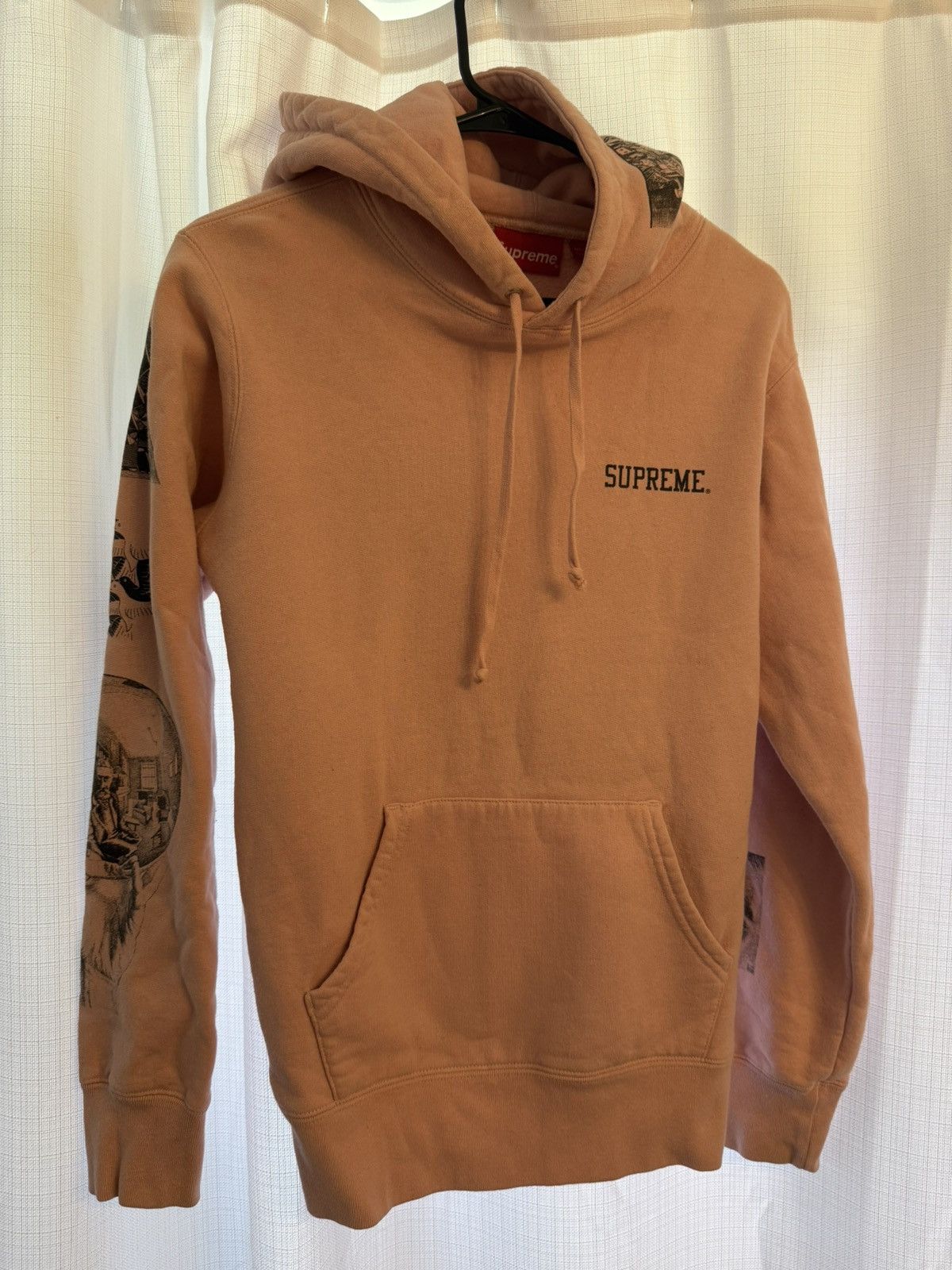 Supreme Supreme MC Escher Hoodie Dusty Pink Size US S / EU 44-46 / 1 - 2 Thumbnail
