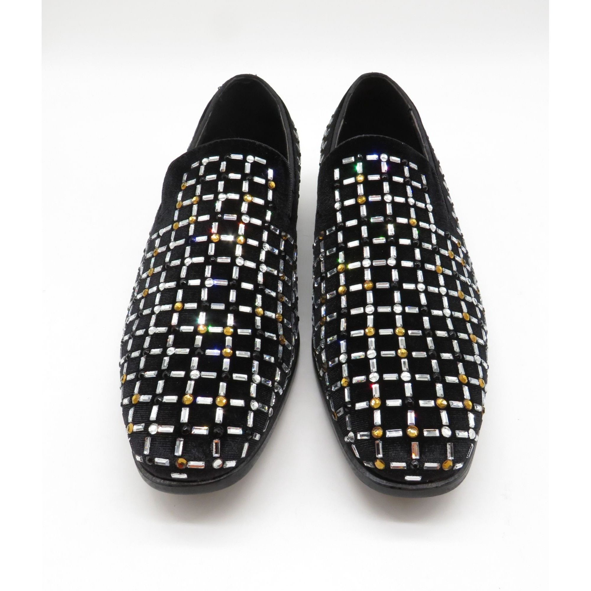Stacy Adams Stacy Adams Black Multi Rhinestone Mens Slip-On Loafers Size Size US 7 / EU 40 - 3 Thumbnail