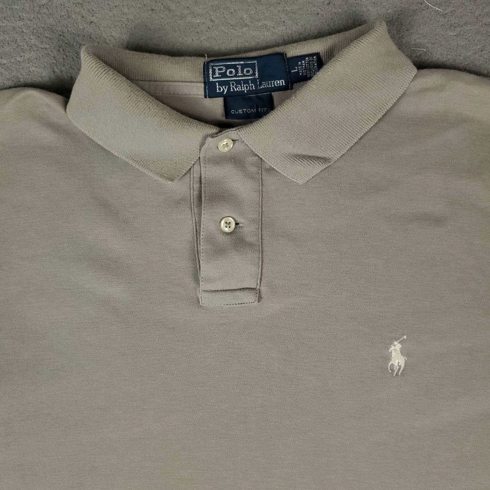 Ralph Lauren Ralph Lauren Polo Shirt Mens L Gray Pony Casual Short Sleeve Polo Size US L / EU 52-54 / 3 - 2 Thumbnail