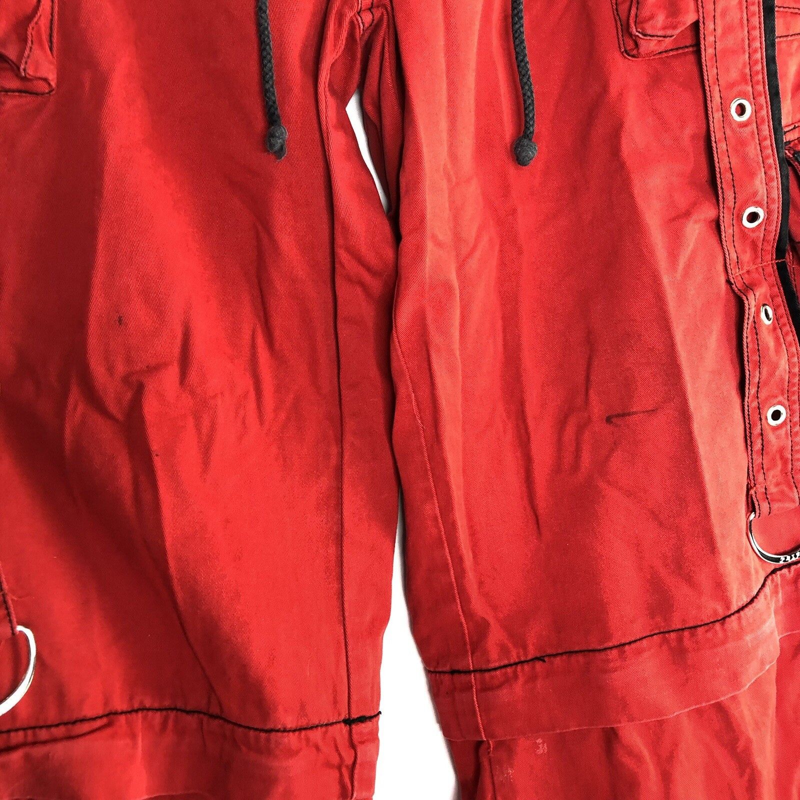 Tripp NYC Tripp NYC Y2K Baggy Bondage Red Pants L Convertible Grunge Size US 36 / EU 52 - 7 Thumbnail