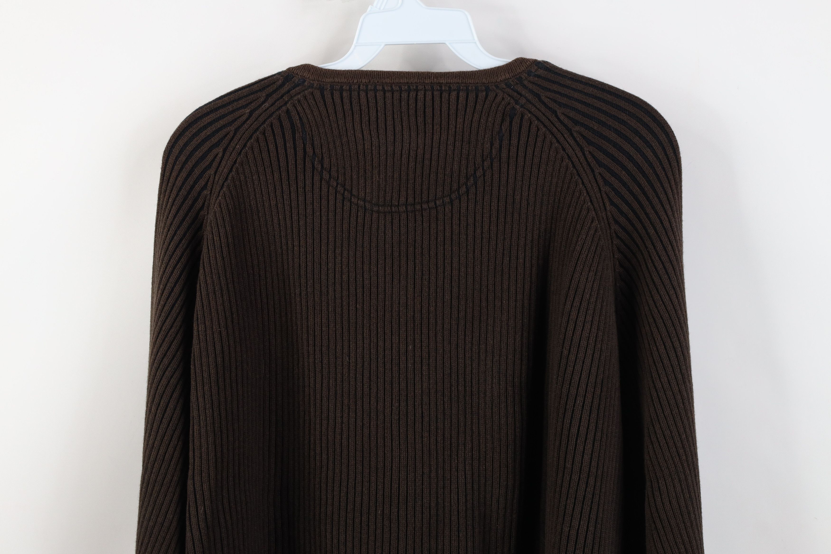 Tommy Bahama Vintage 90s Y2K Tommy Bahama Ribbed Knit Sweater Brown Size US XL / EU 56 / 4 - 10 Thumbnail